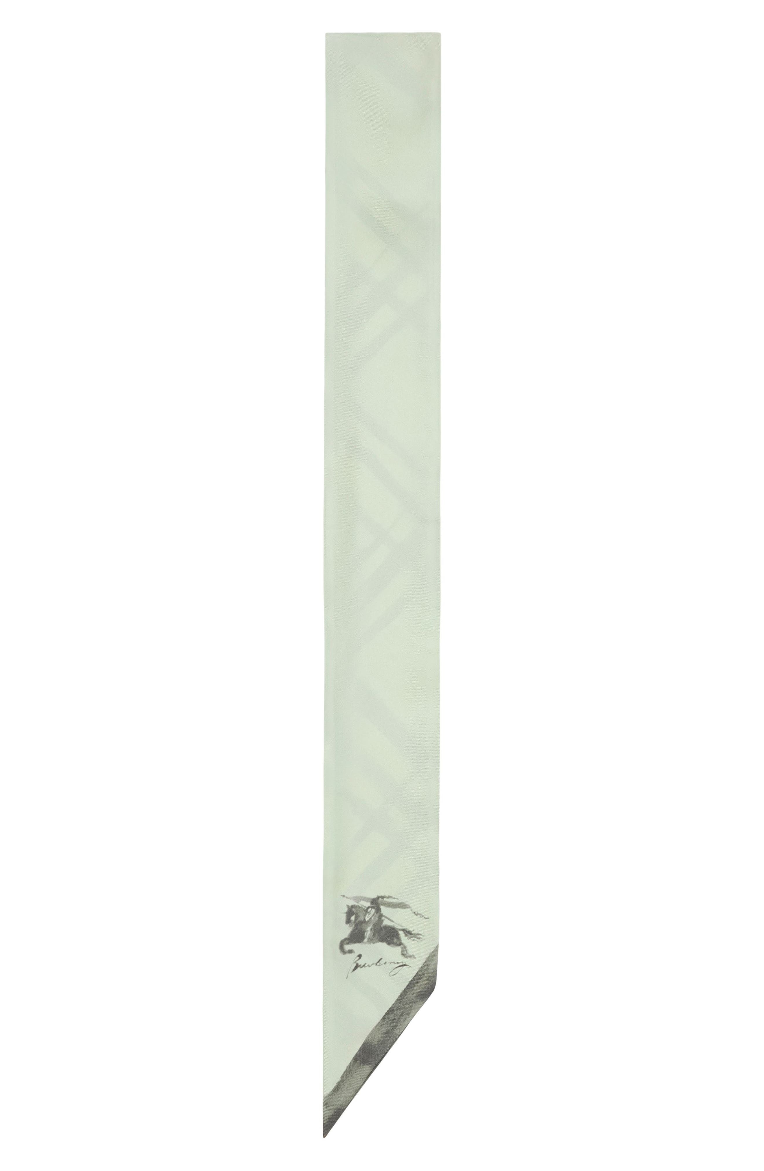 burberry Reversible Check Silk Twill Scarf in Breeze at Nordstrom - 4