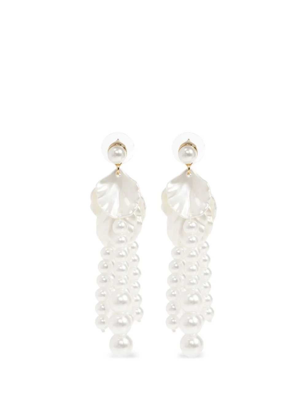 petal glass-pearl earrings - 1