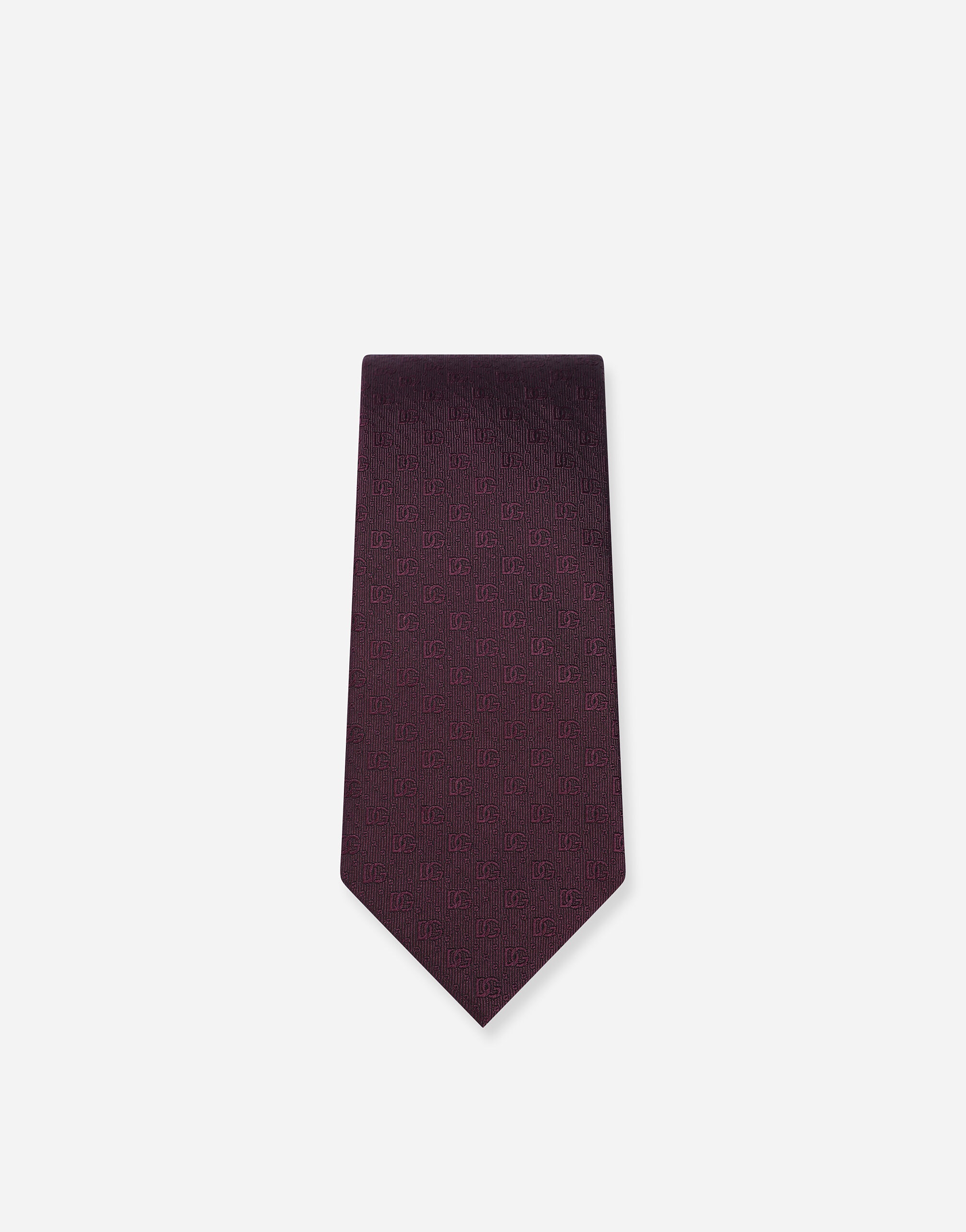 8-cm silk jacquard blade tie with DG logo - 2