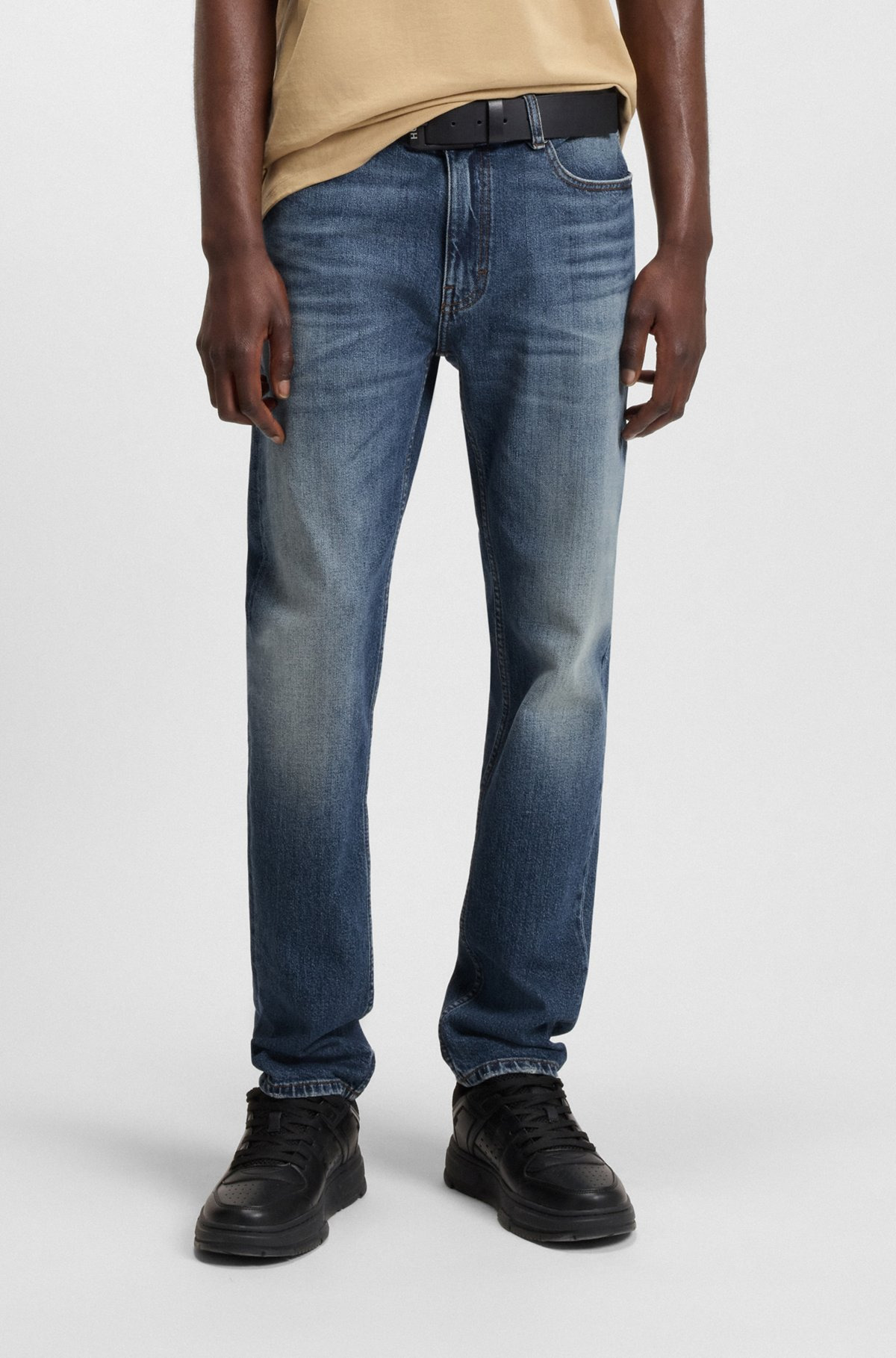SLIM-FIT JEANS IN BLUE COMFORT-STRETCH DENIM - 2