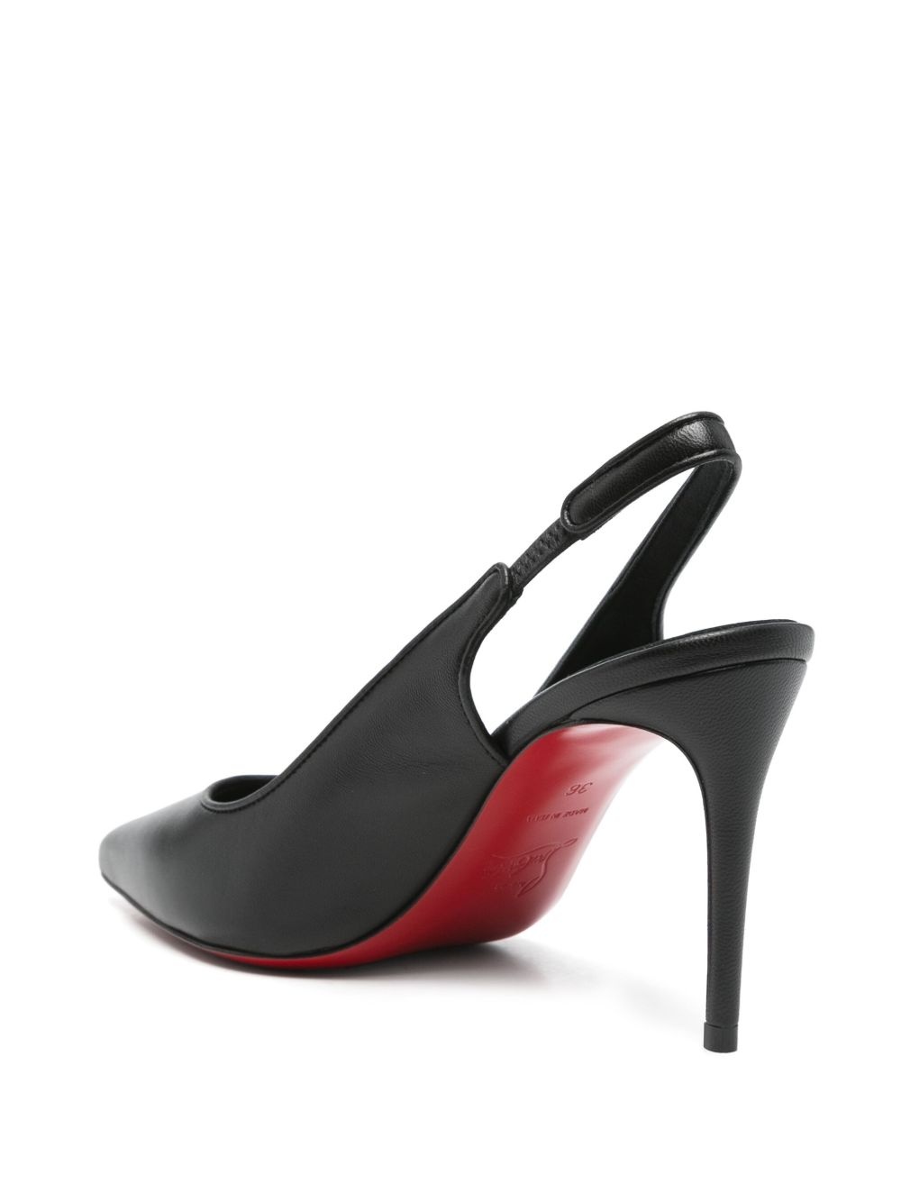 90mm leather slingback pumps - 3