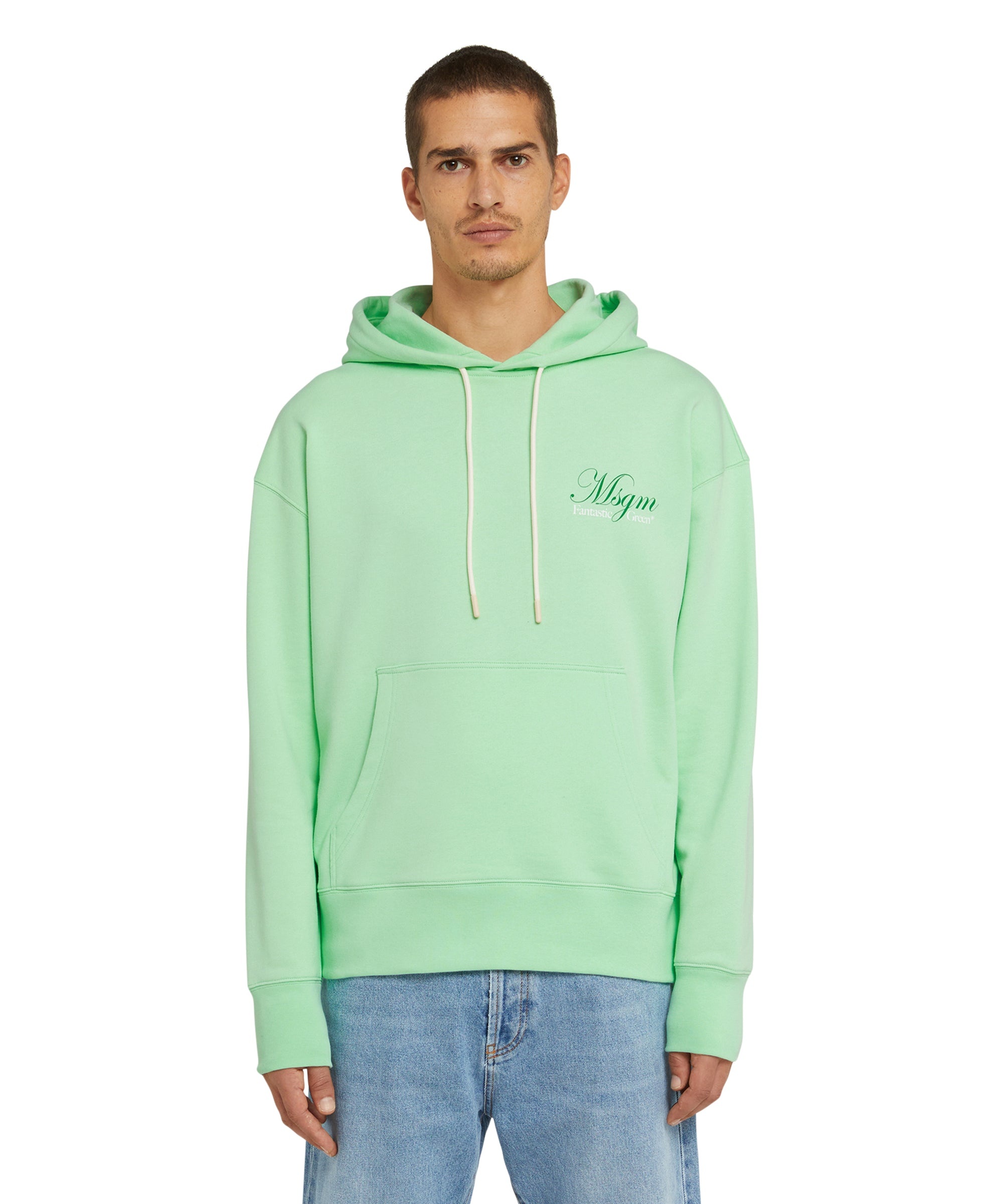 Organic cotton hooded sweatshirt from the MSGM Fantastic Green Capsule - 2