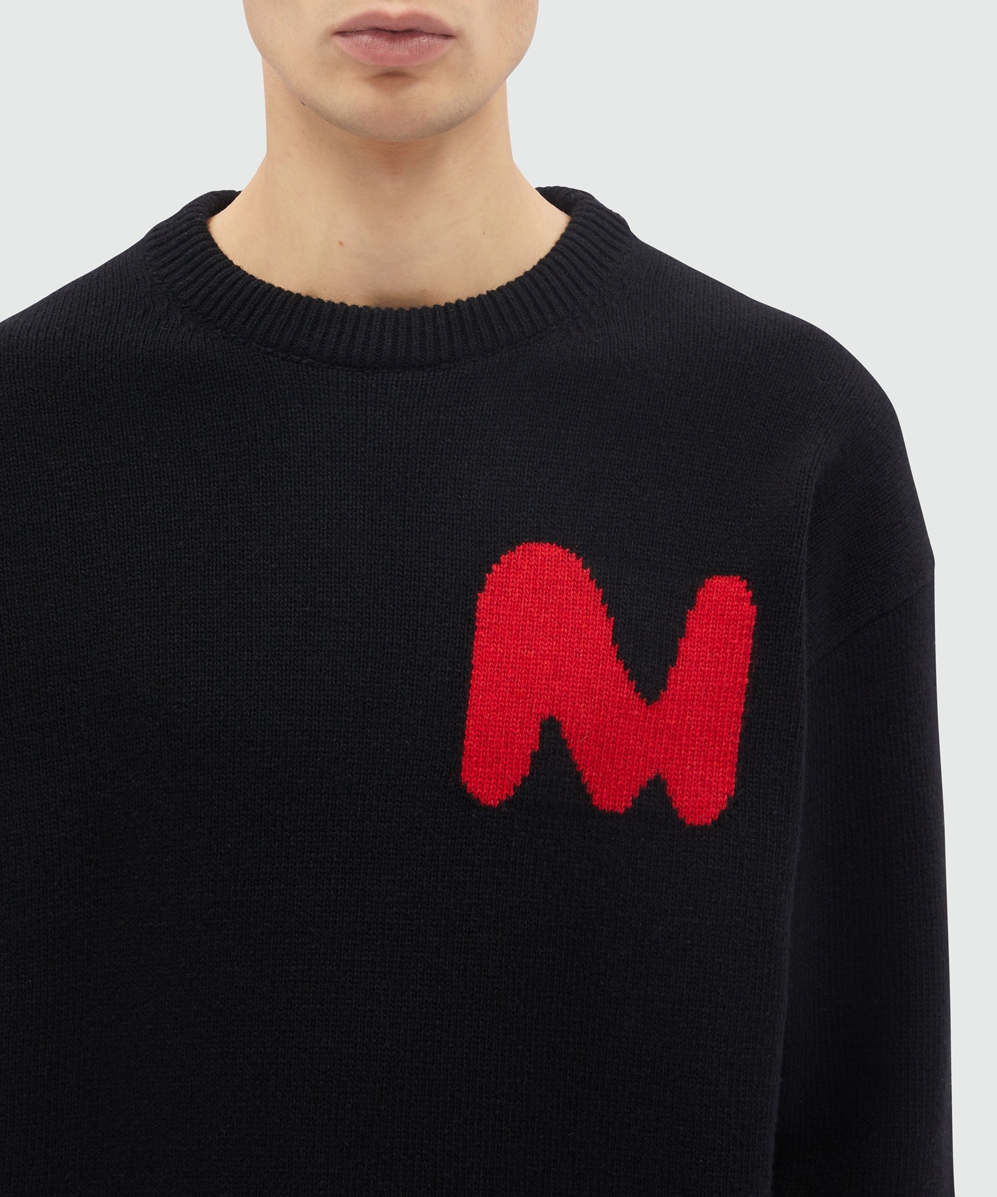 Blended wool shirt with jacquard  "TheMwave" - 5