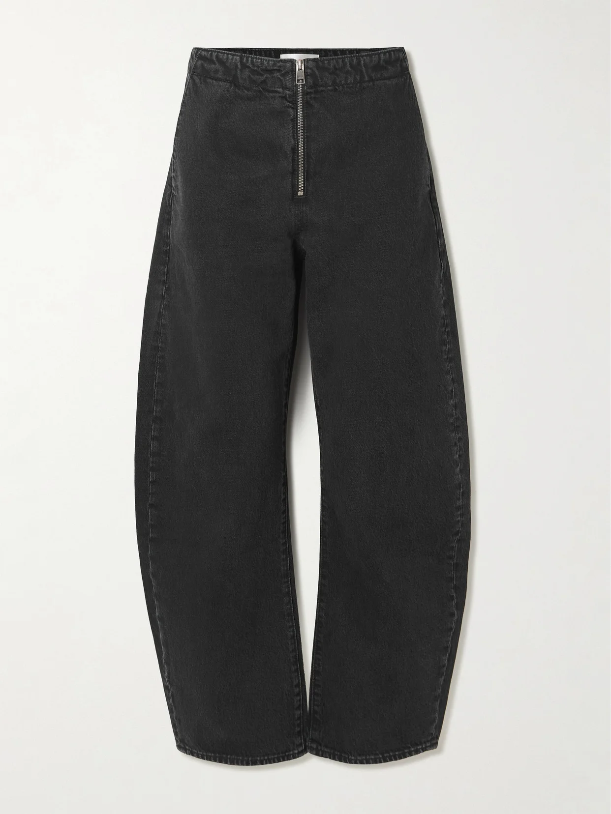 The Zip High-rise Barrel-leg Jeans - 1
