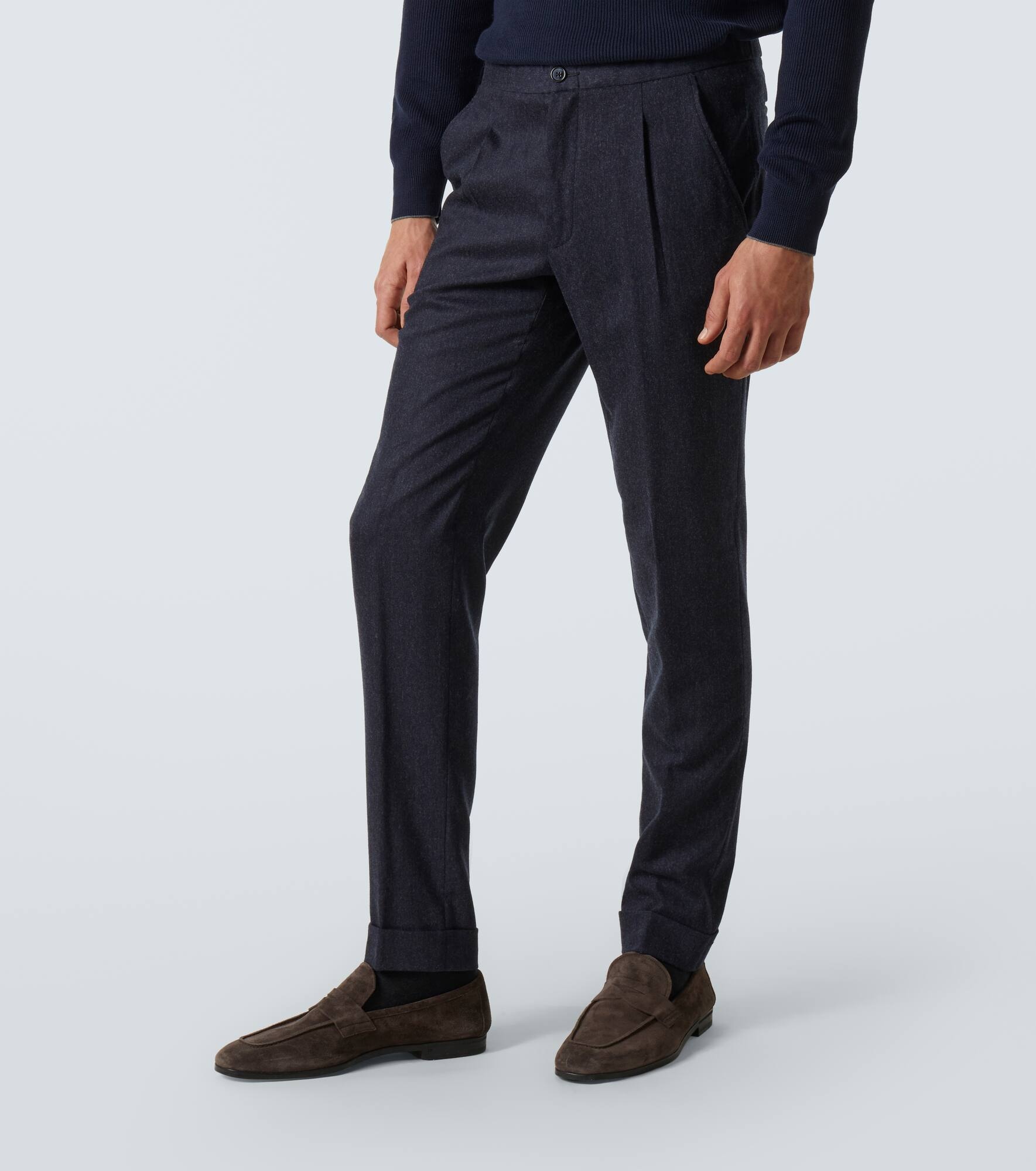 Cashmere straight pants - 3