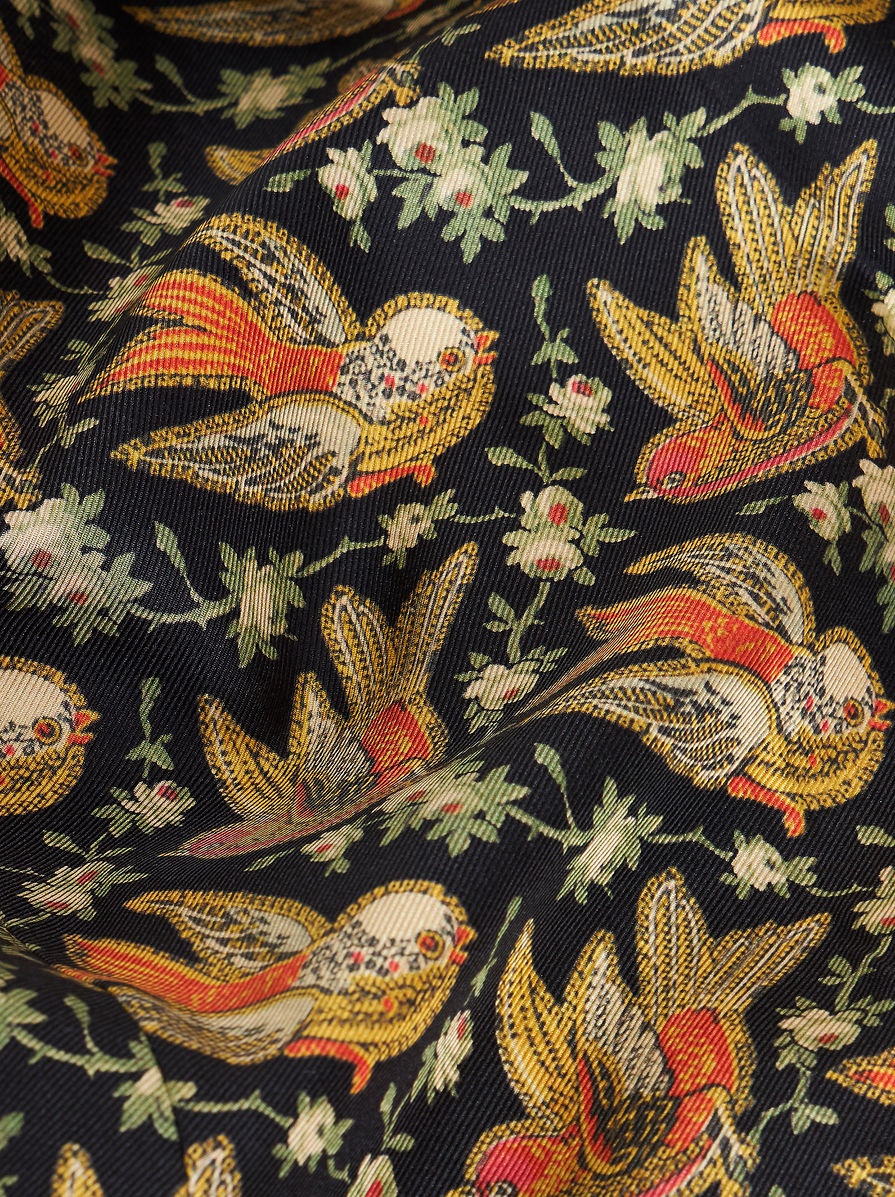 TWILL JACKET WITH PRINTED BIRDS - 7