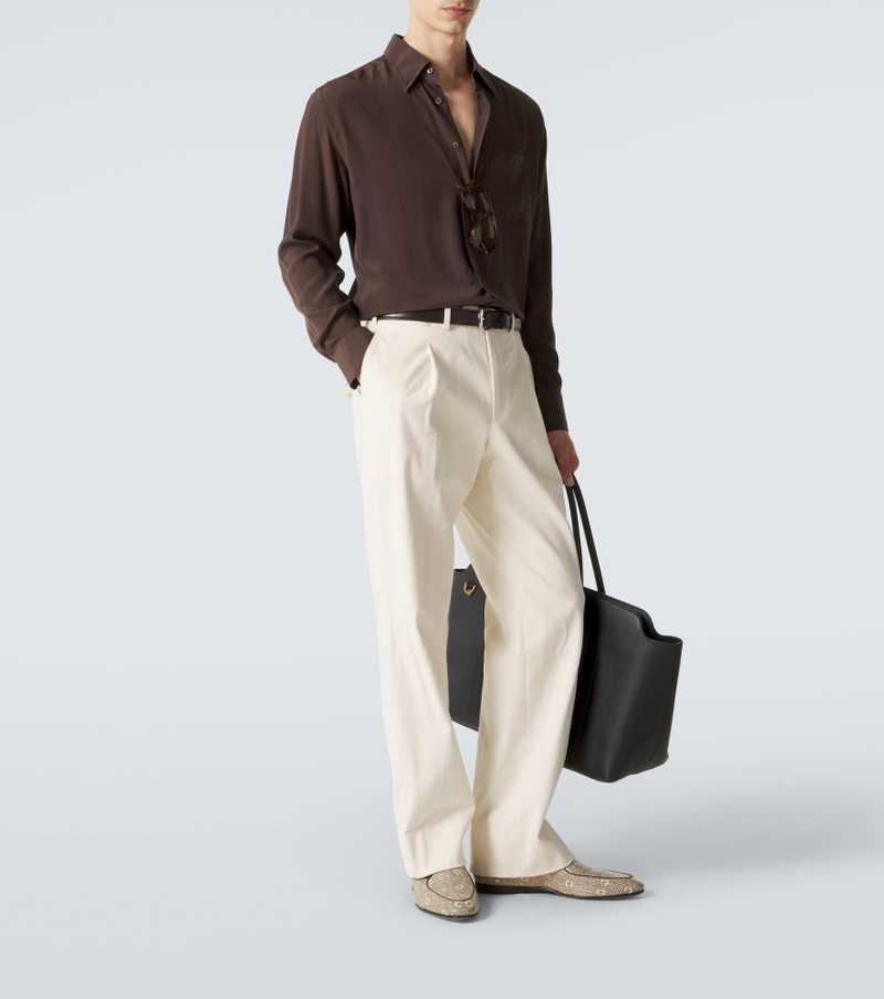 Manolo Blahnik Modena snake-effect leather loafers outlook