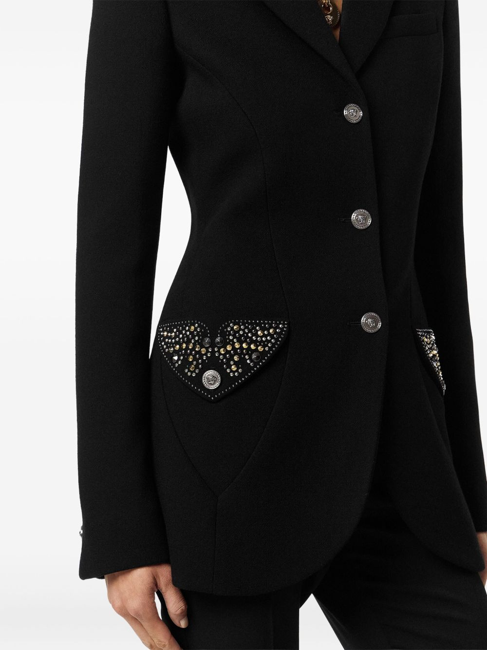 embellished pocket wool jacket - 5