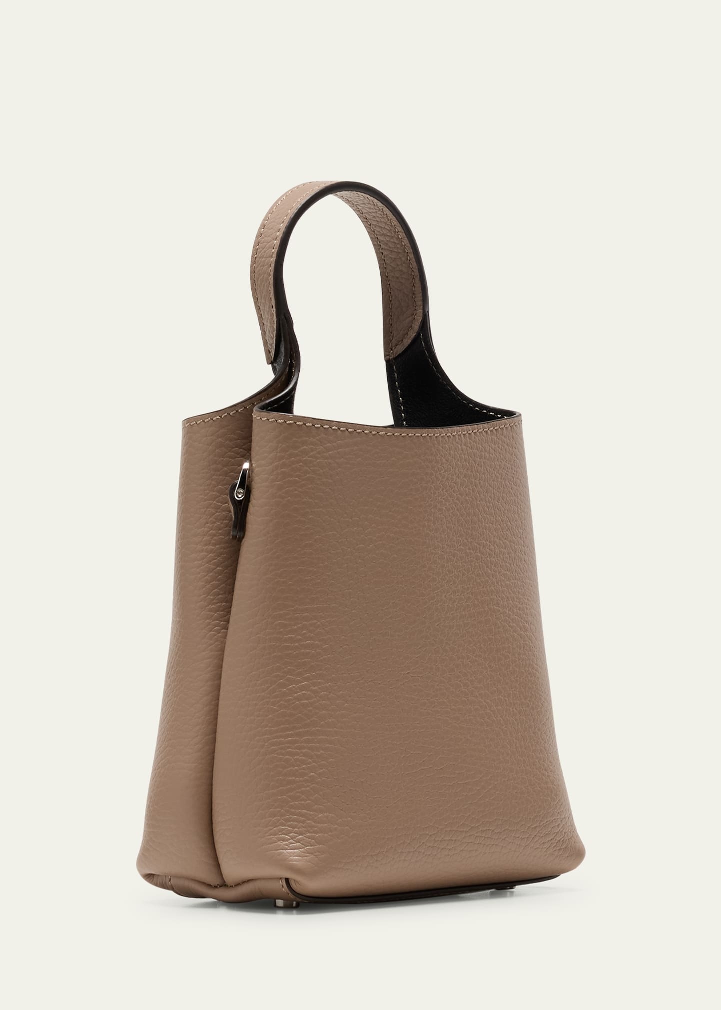 Micro Calf Leather Bucket Bag - 3