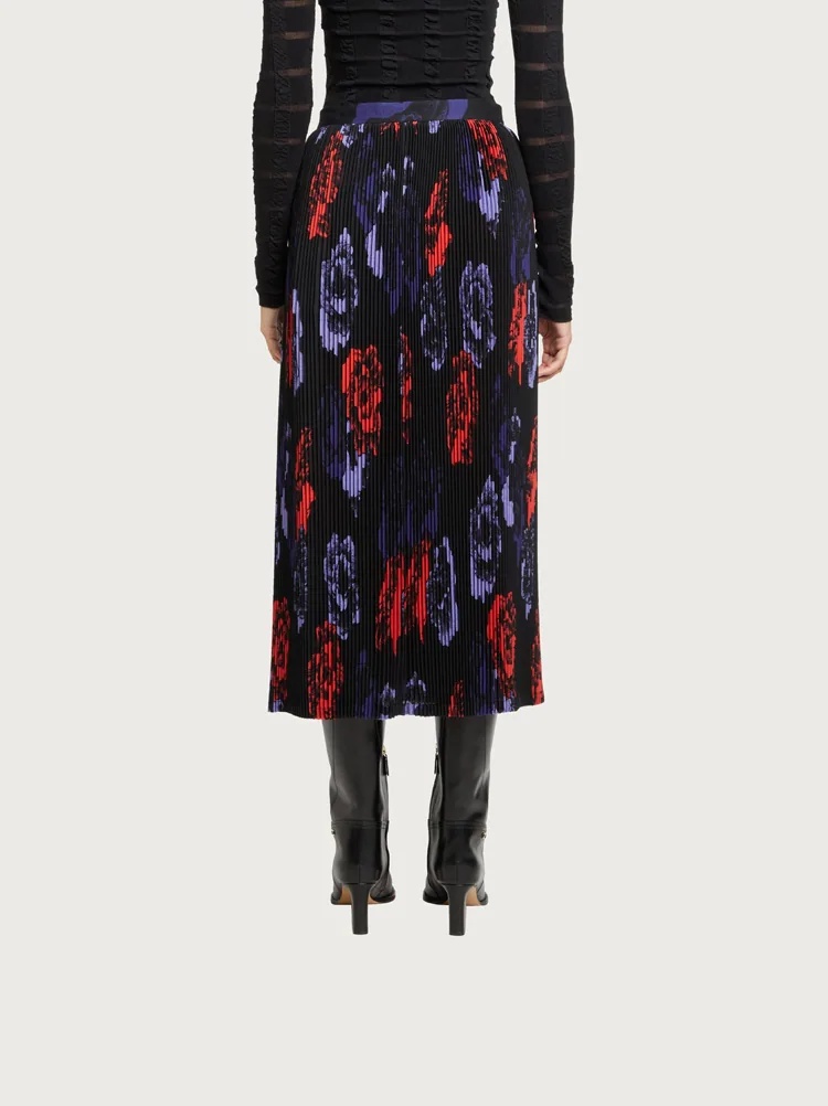 PLEATED WOOL SKIRT - 3