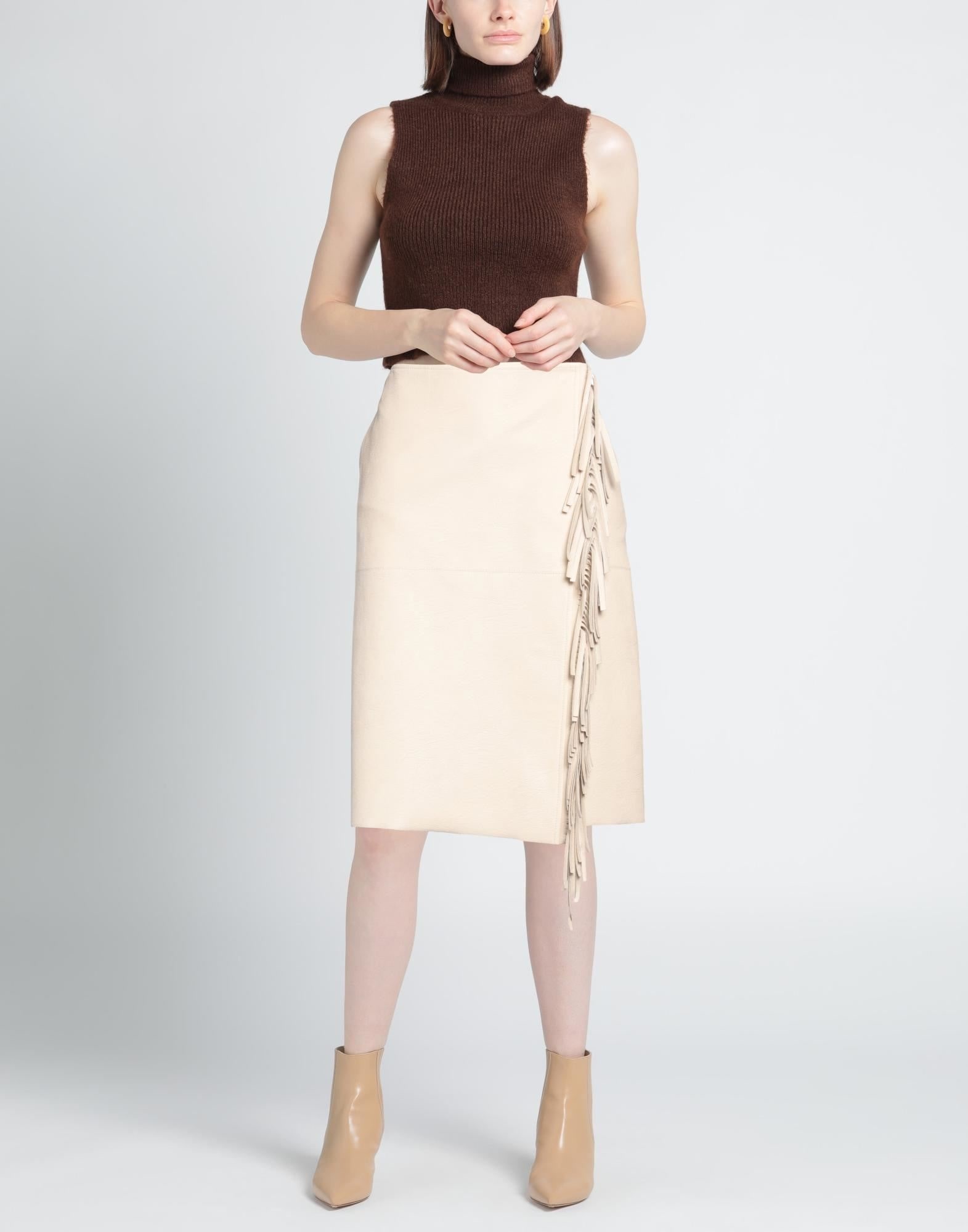 Cream Women's Midi Skirt - 2