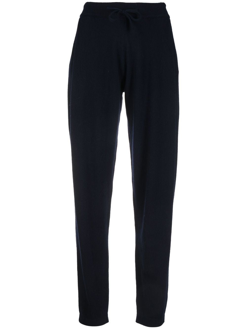 drawstring tapered cashmere trousers - 1