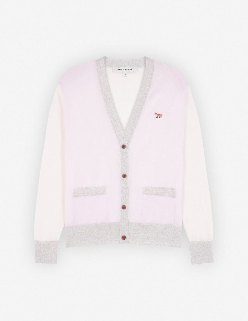 BABY FOX PATCH COLOR BLOCK CARDIGAN 1