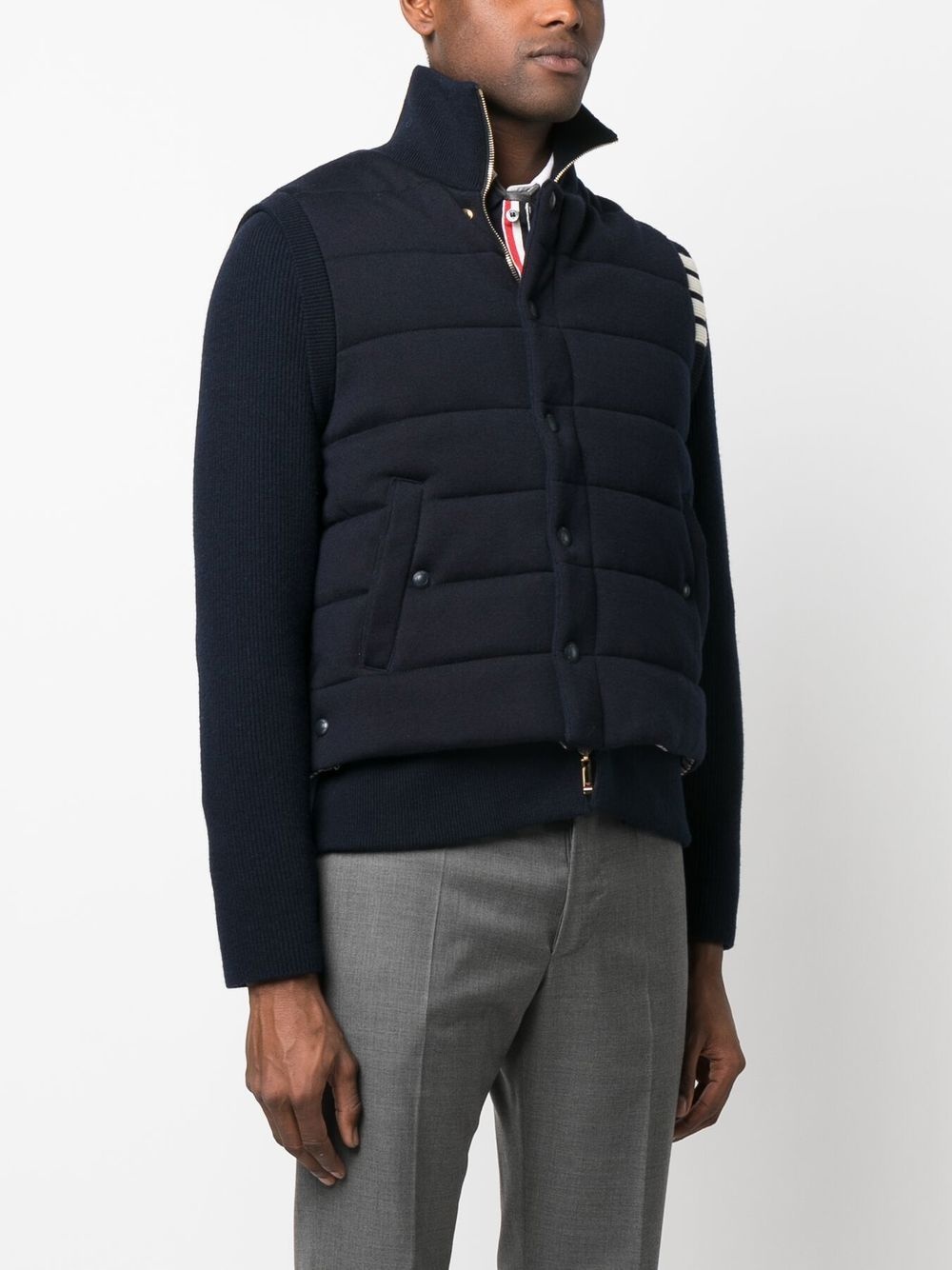 stripe-detail padded jacket - 3