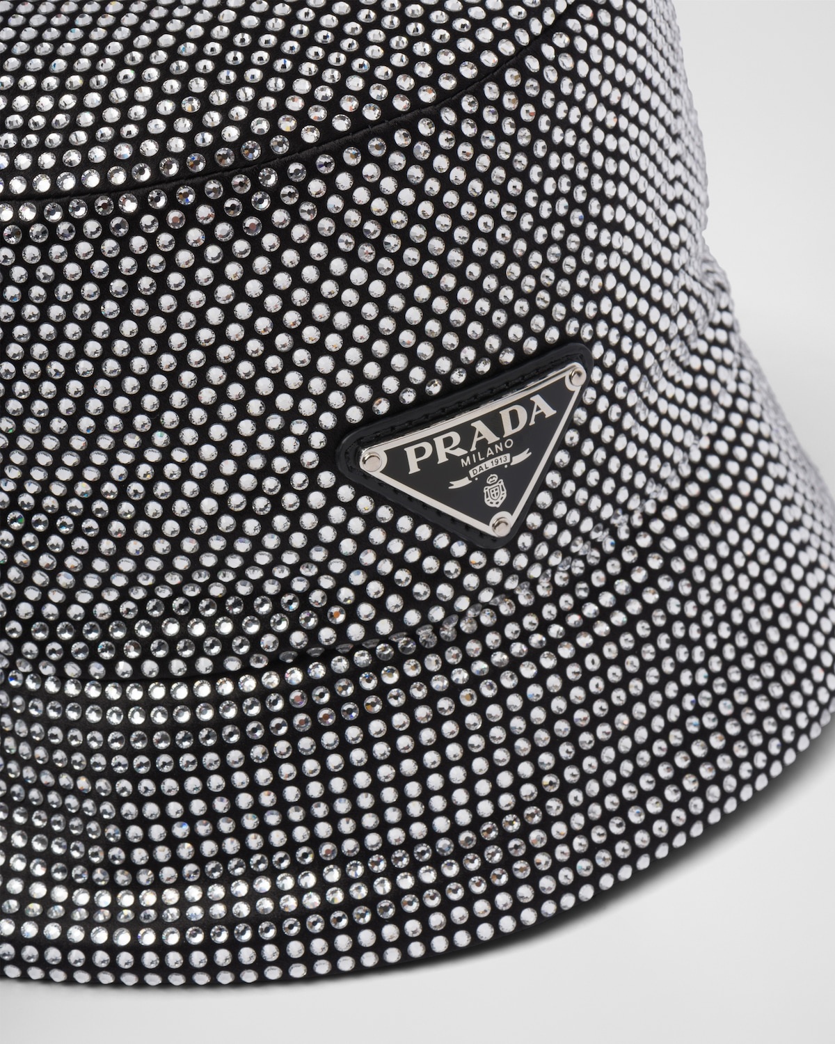 Prada Satin bucket hat with crystals - 1HC137_2CLA_F0T7O  display picture 3