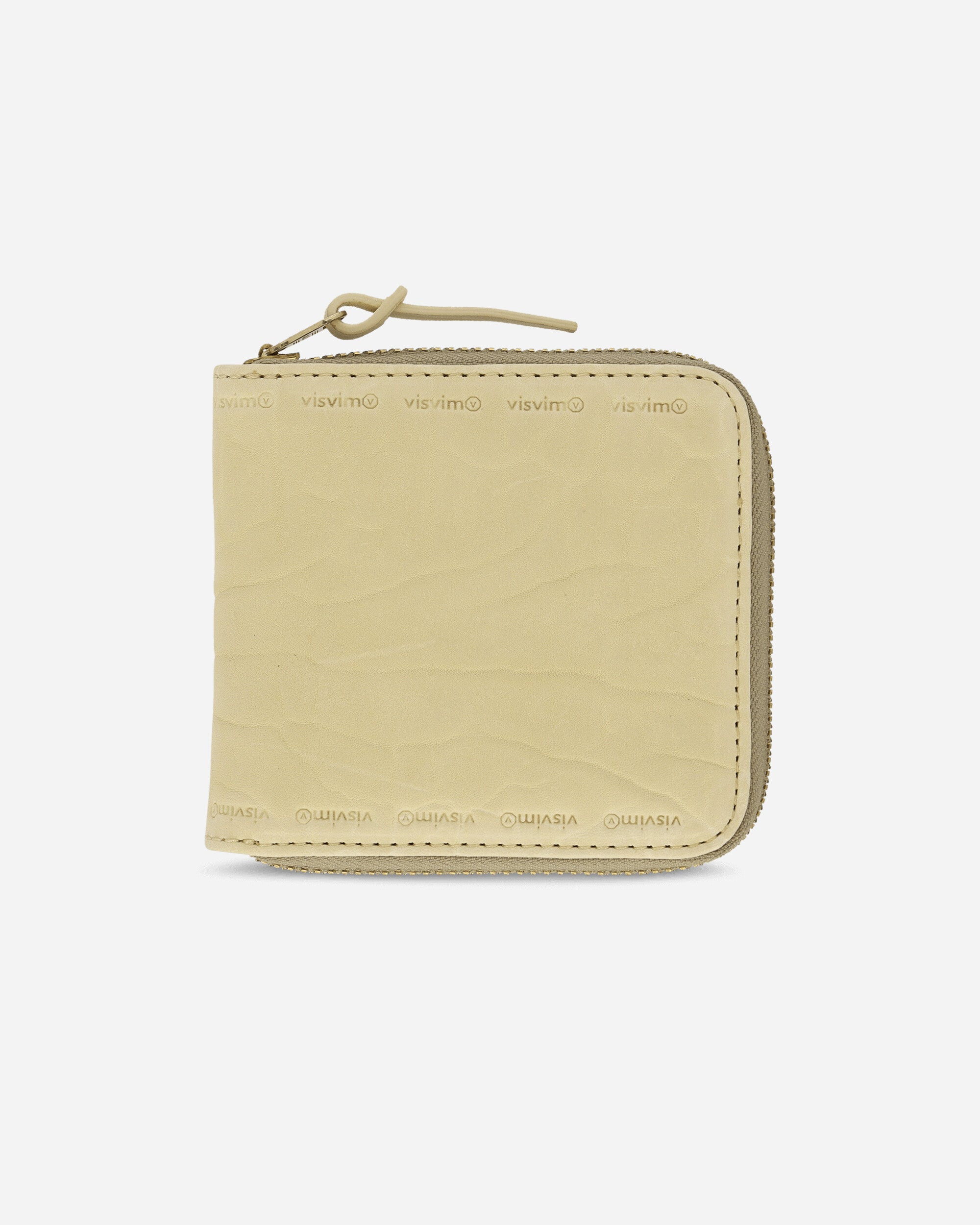 Leather Bi-Fold Wallet Beige - 2