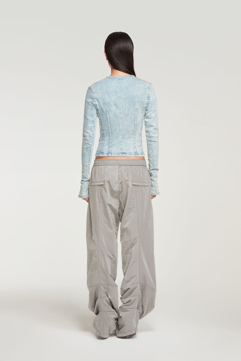 Fitted Paris' Best Zip Denim Jacket 6