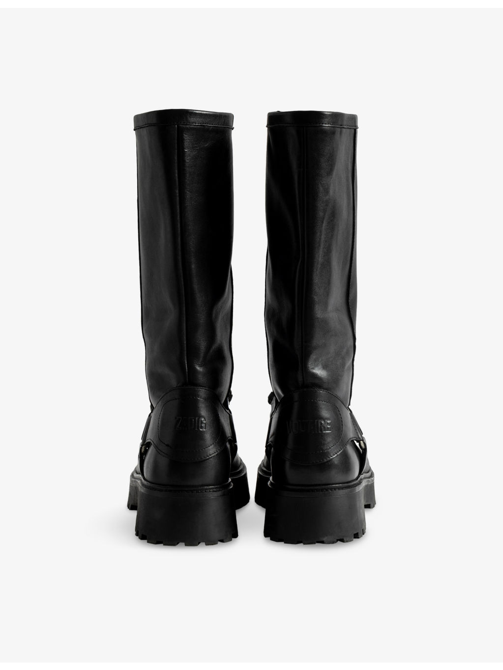 Angie Leather Biker Boots - 3