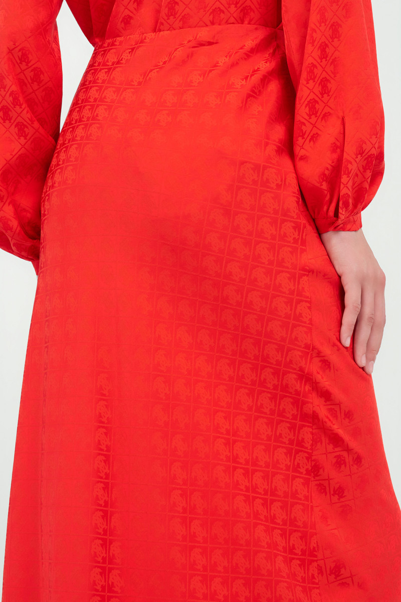 Long Skirt with Jacquard Monogram Print 7