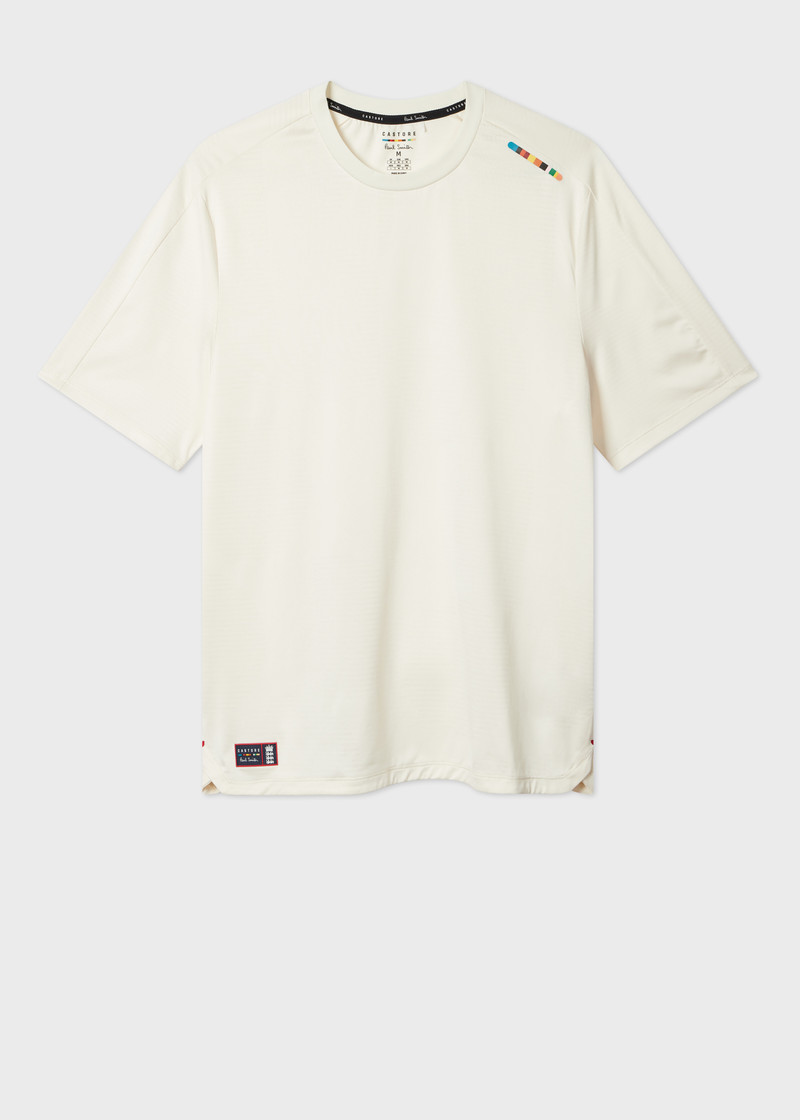 Paul Smith + Castore - Whisper White Jacquard T-Shirt 1