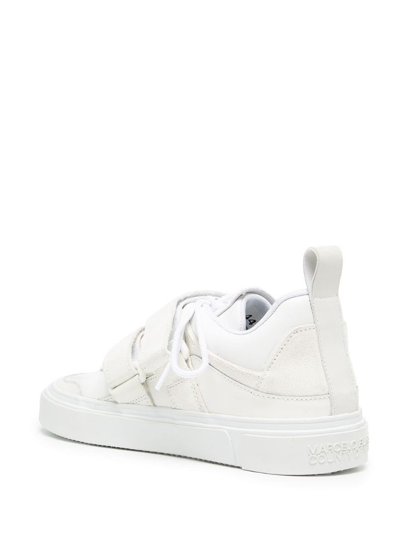 logo-print low-top leather sneakers - 3