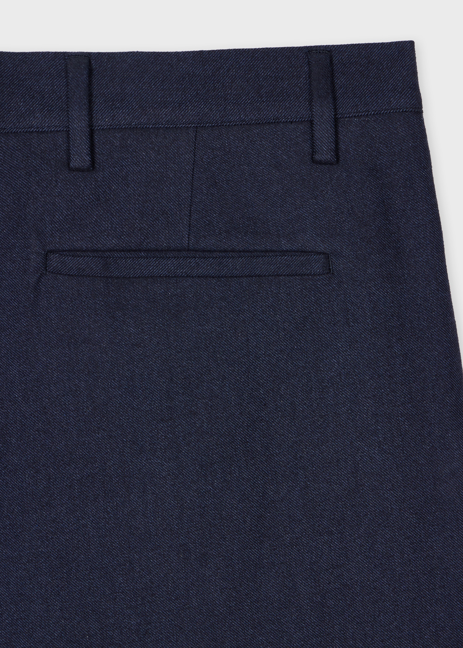 Navy Yarn-Dye Brushed Twill Pleated Trousers - 2