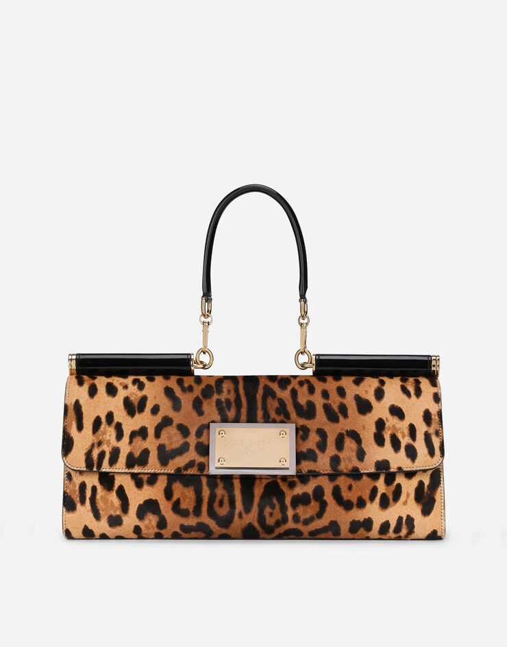 90es Sicily bag in leopard-print pony hair - 1