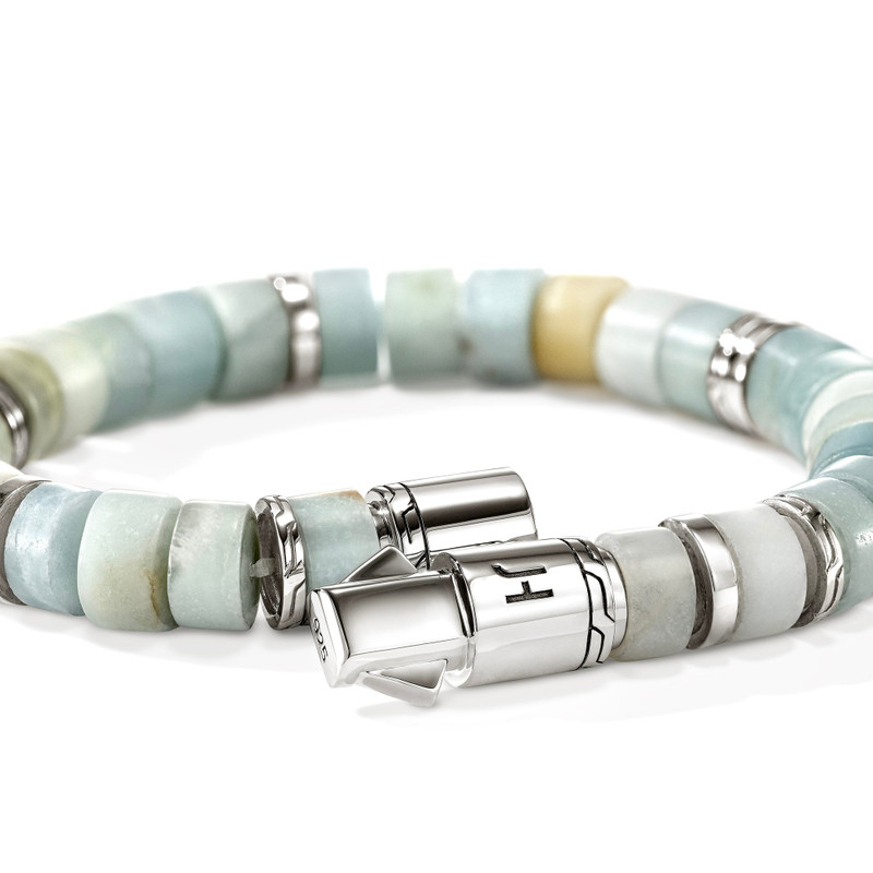 JOHN HARDY Ocean Heishi Bracelet, Sterling Silver, Multi Color Quartzite, 9MM outlook