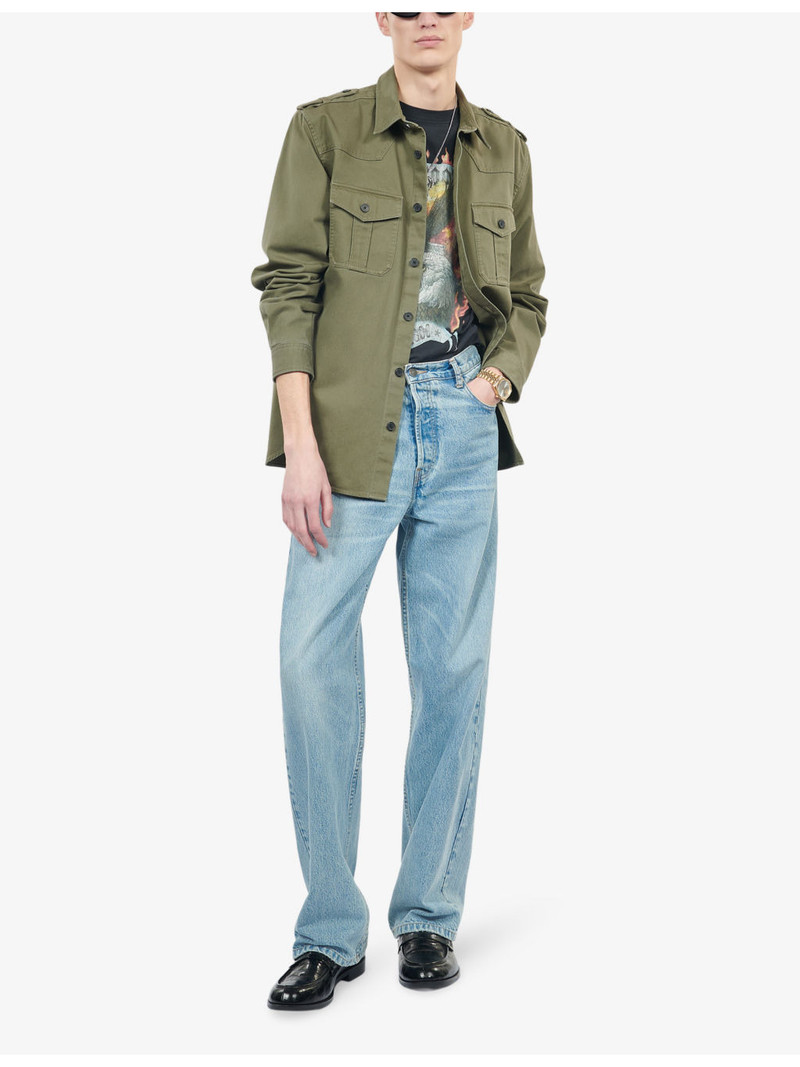 The Kooples Patch-pocket regular-fit cotton shirt outlook