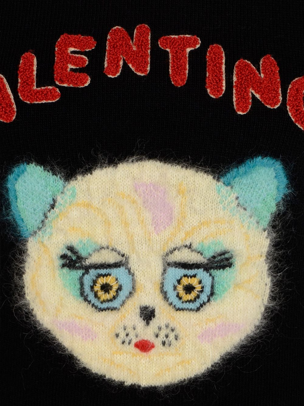 cat-embroidered striped sweater - 3