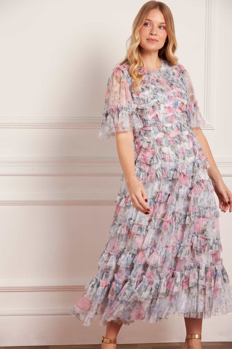 Needle & Thread Camille's Garden Round Neck Ballerina Dress outlook