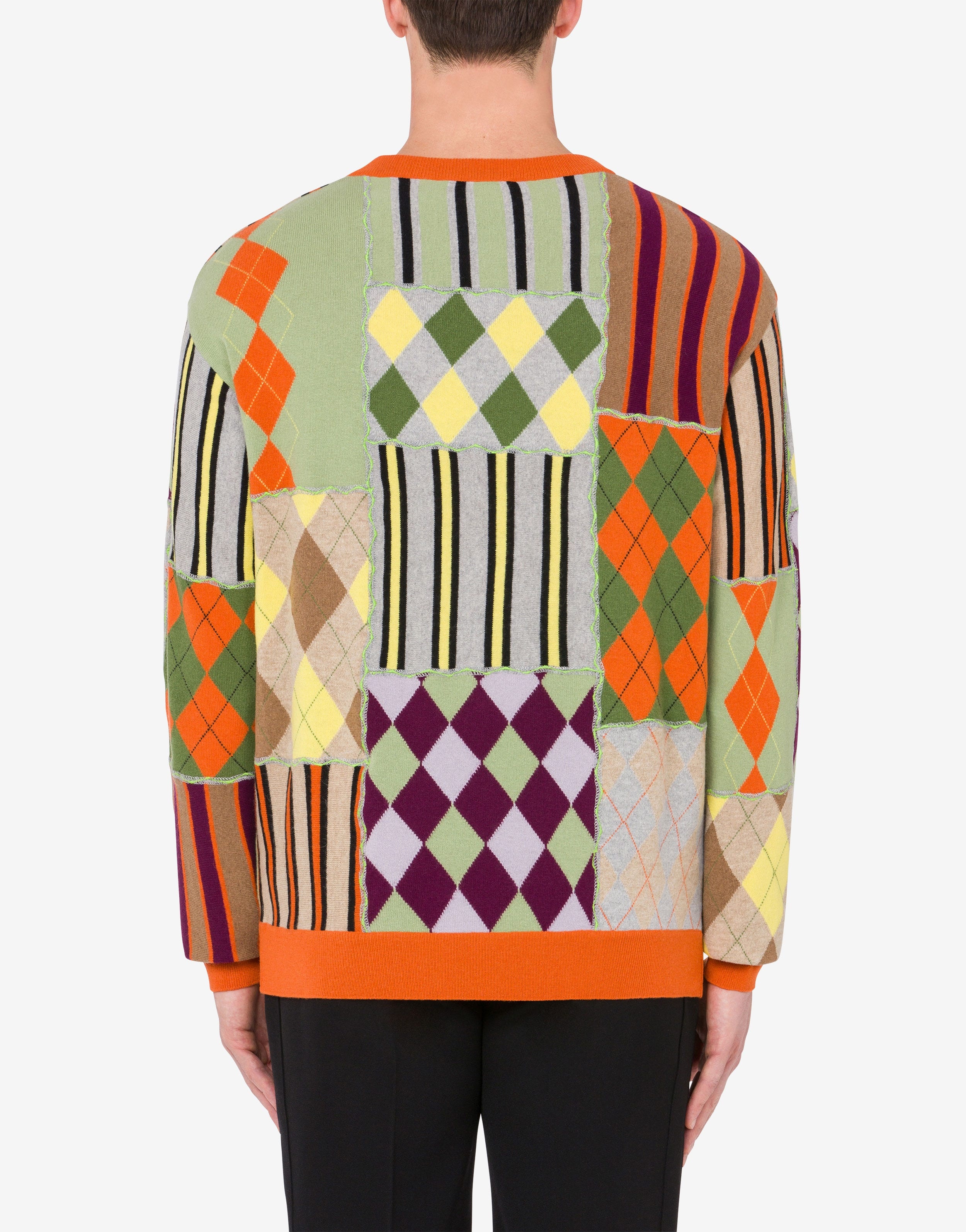 PATCHWORK LAMBSWOOL JUMPER - 3