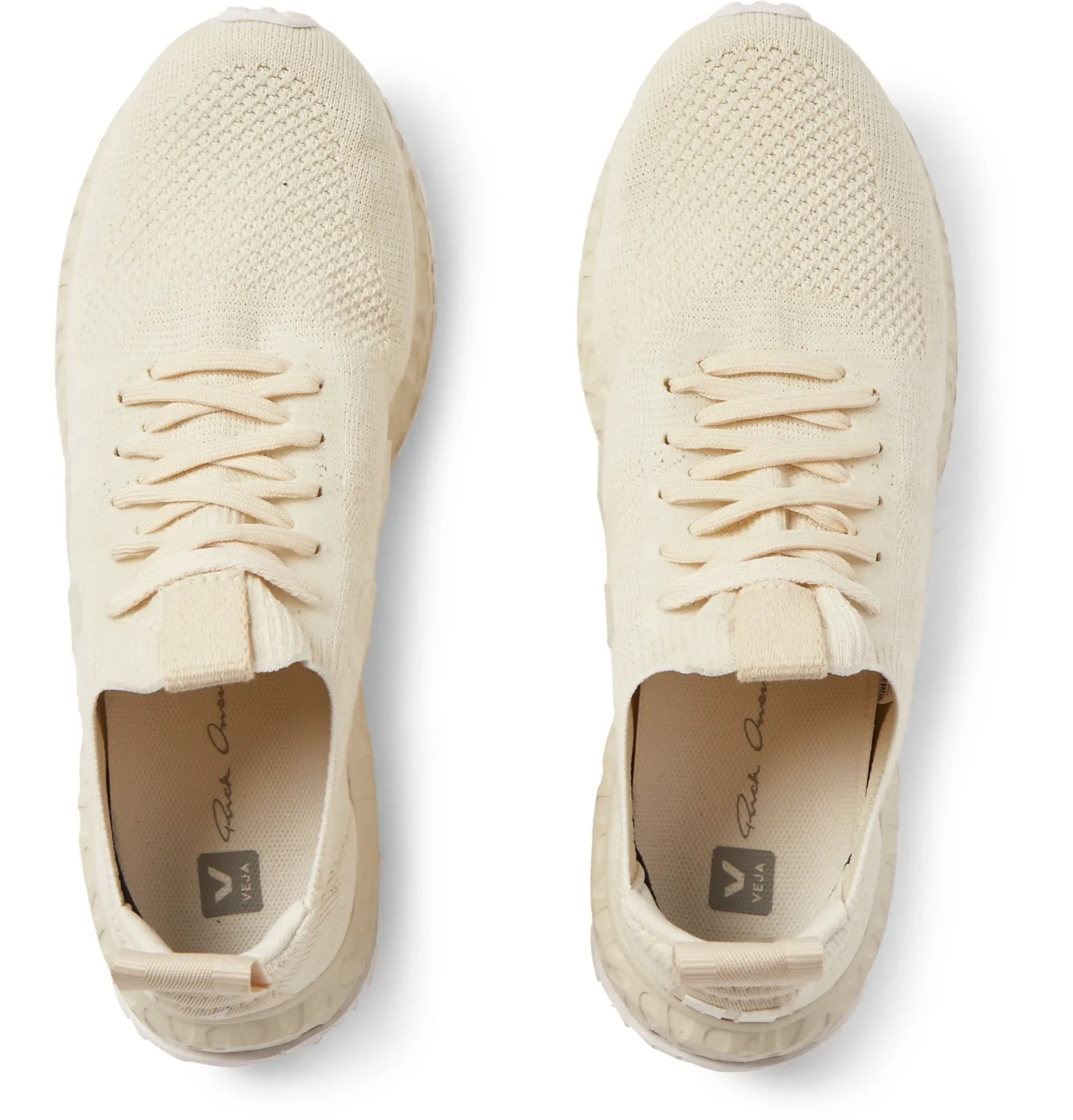 + Veja Rubber-Trimmed Stretch-Knit Sneakers - 12