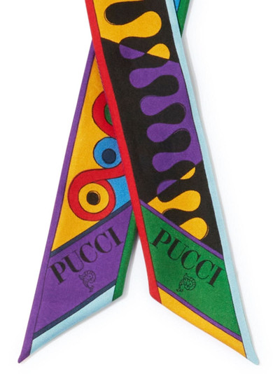 PUCCI Iride Leocorno-print silk scarf outlook