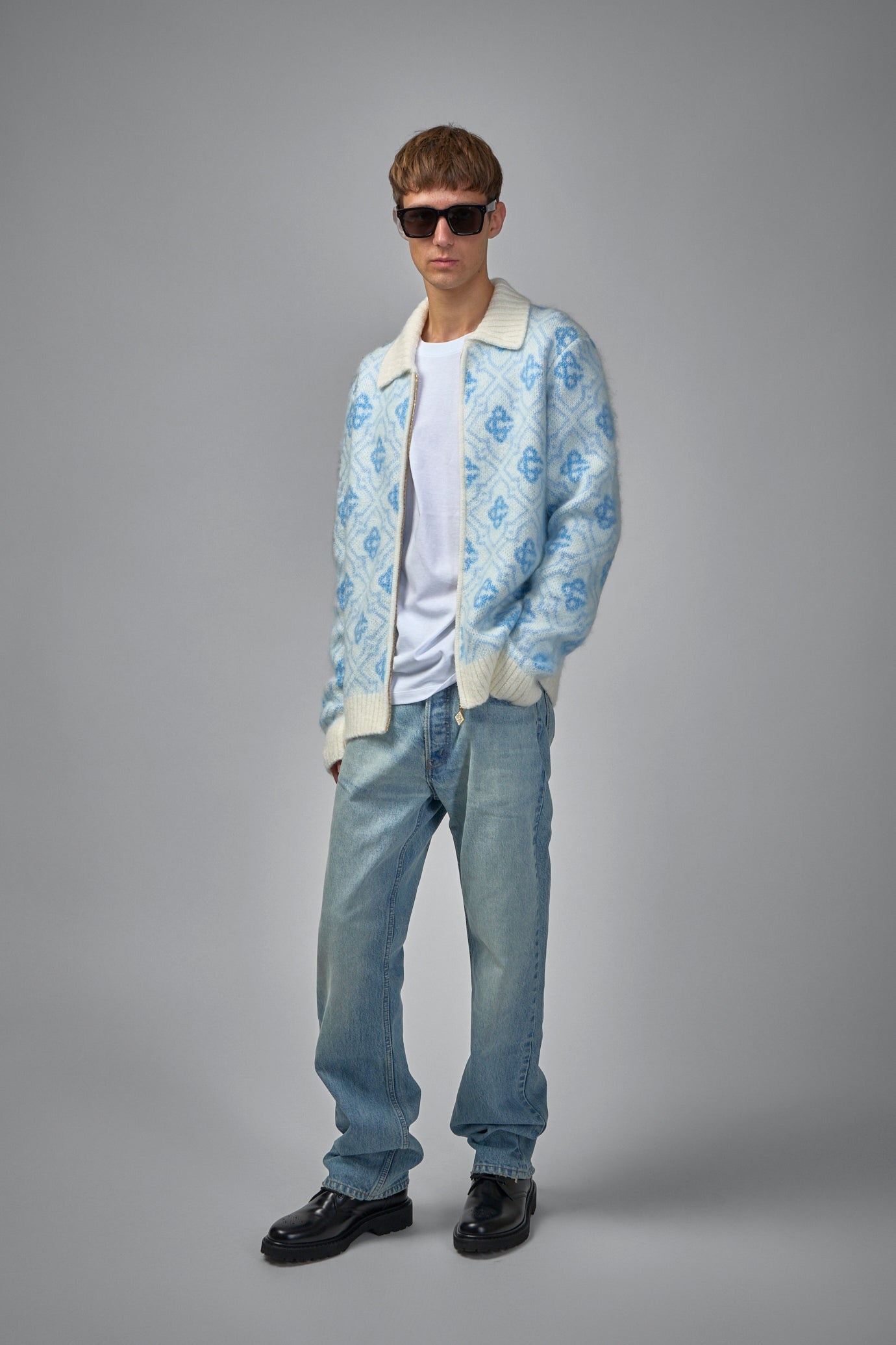 Mohair Monogram Zip Jumper - 2