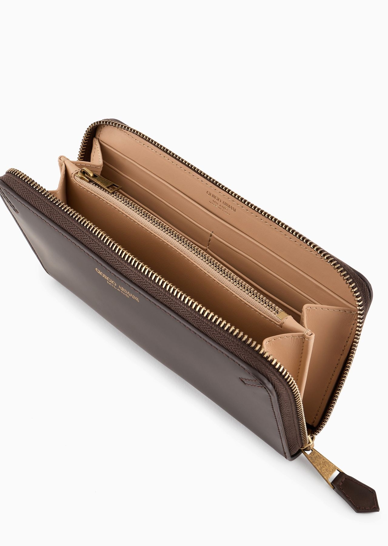 La Prima lamé-leather wallet with wrap-around zip - 3