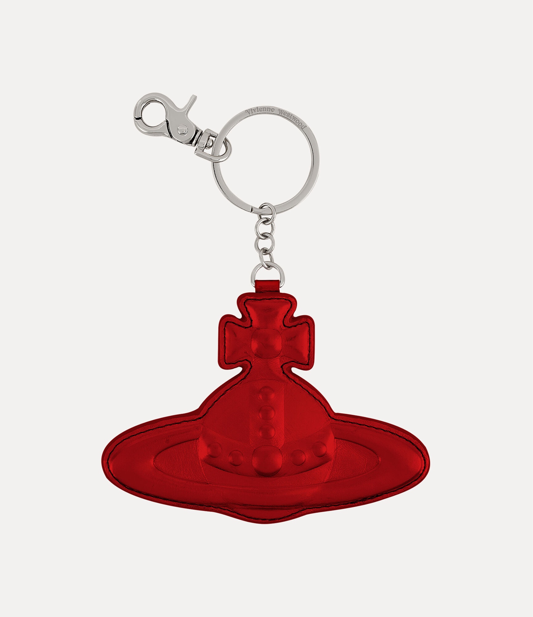 METALLIC INJECTED ORB HEART KEYRING - 1