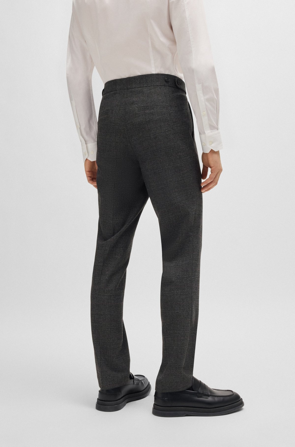 THREE-PIECE SLIM-FIT SUIT IN CHECKED FLANNEL - 7