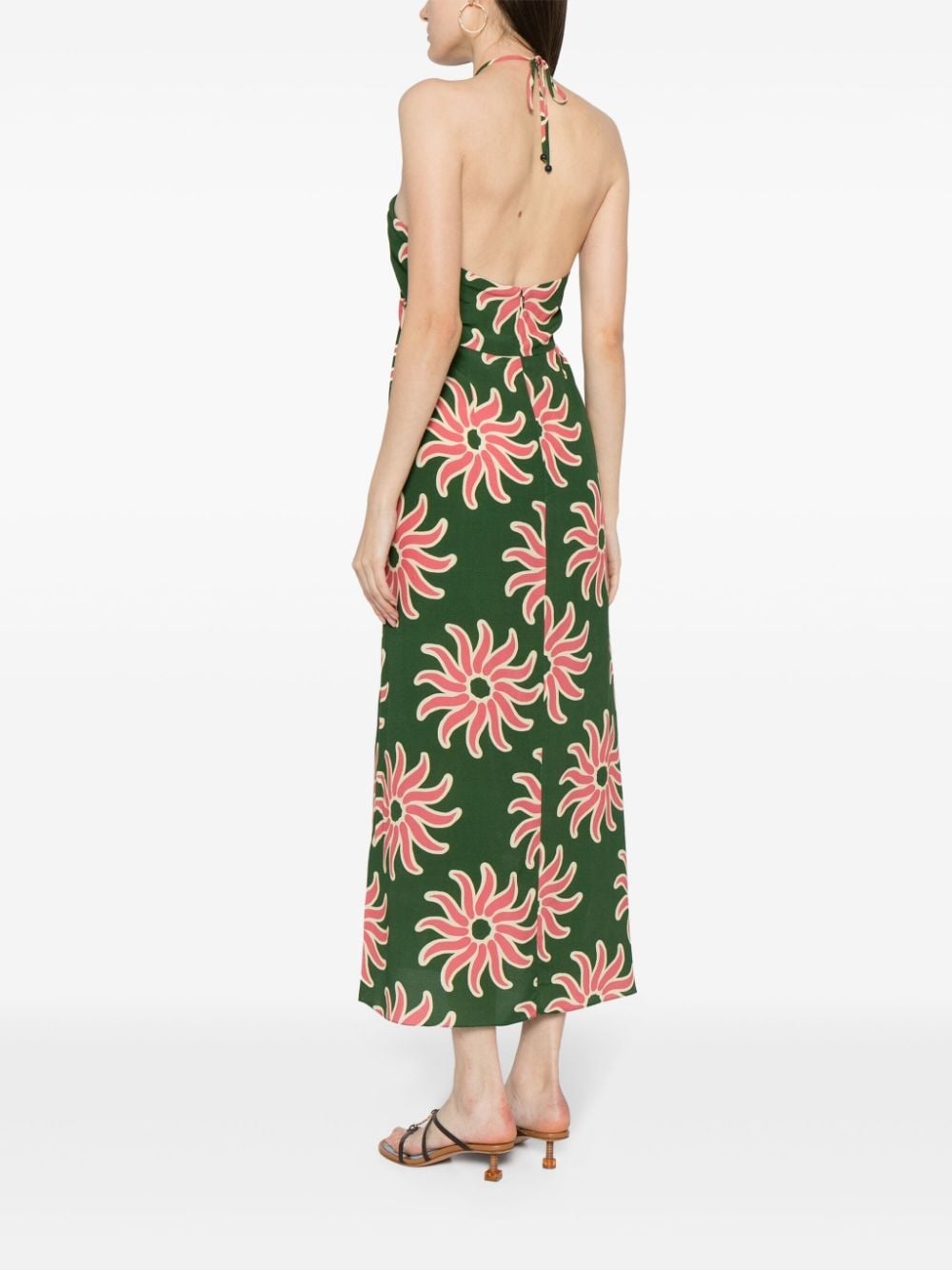 Roge graphic-print midi dress - 4