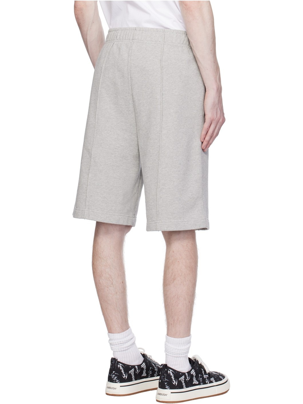 Gray Pinched Seam Shorts - 3
