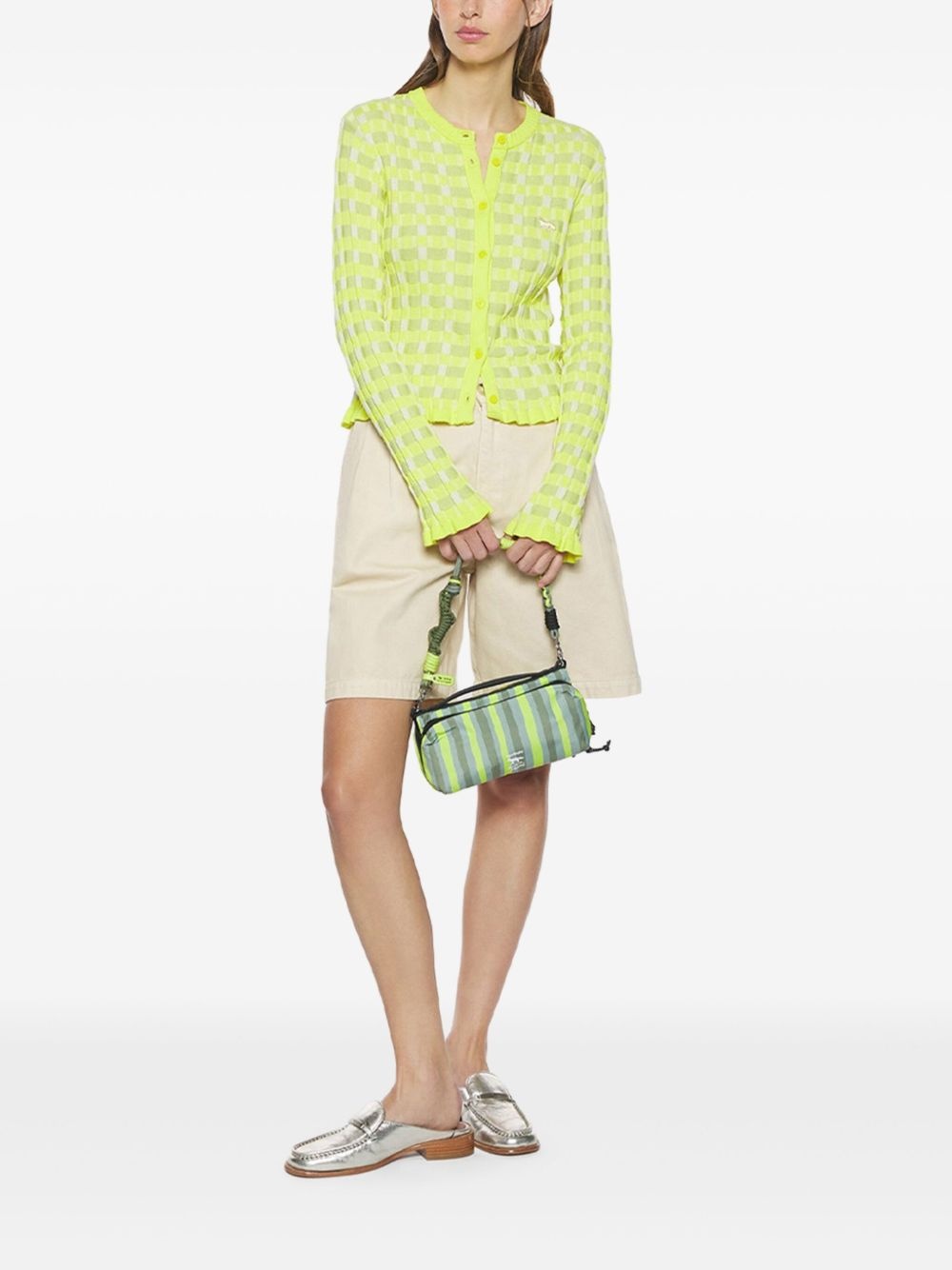 checkered cardigan - 2