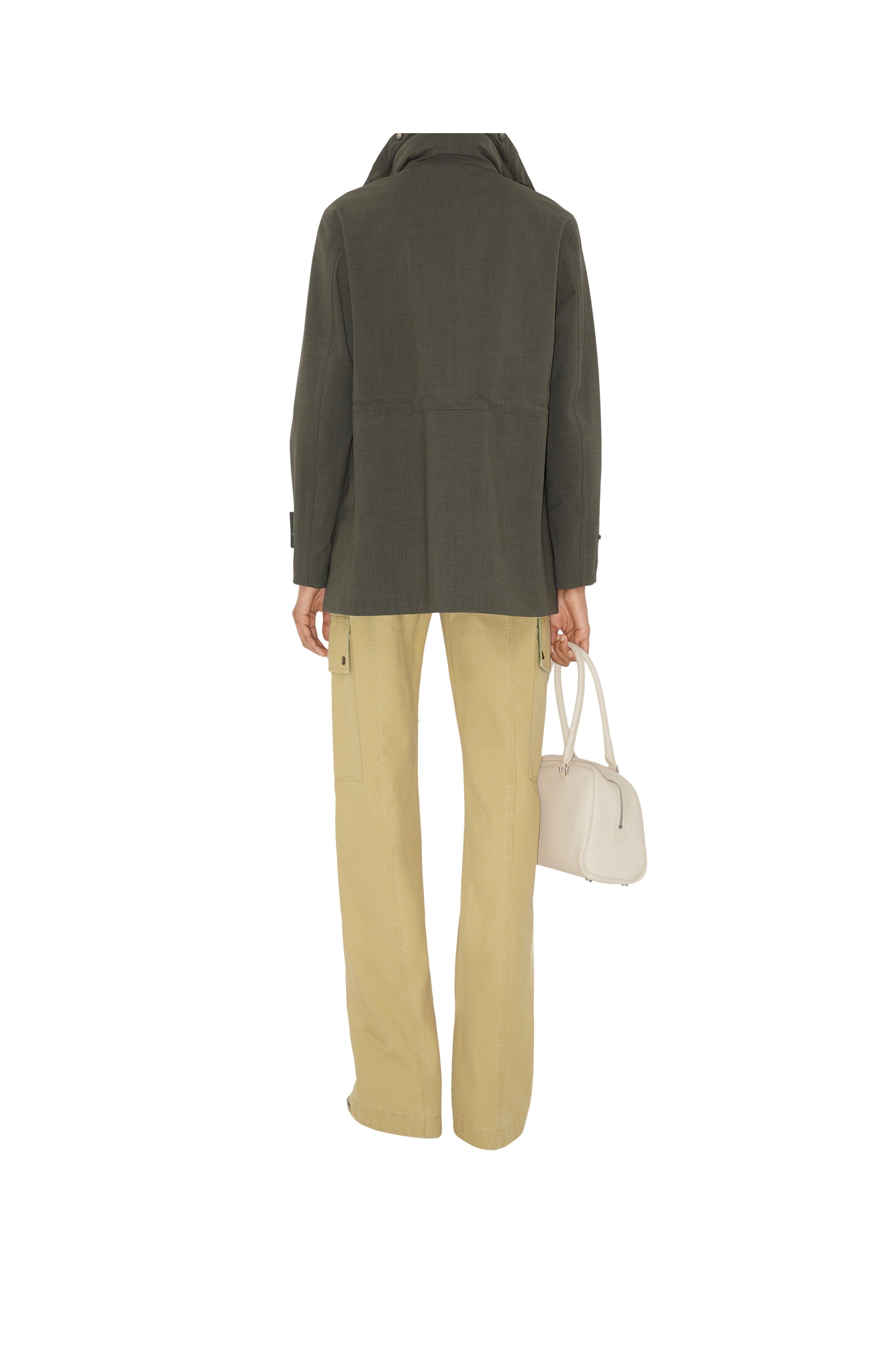 burberry Stretch Wool Field Jacket in Moss Melange at Nordstrom - 4