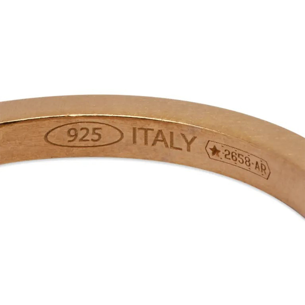 NUMERICAL RING 2MM (YELLOW GOLD PLATING BURATTATO) - 3