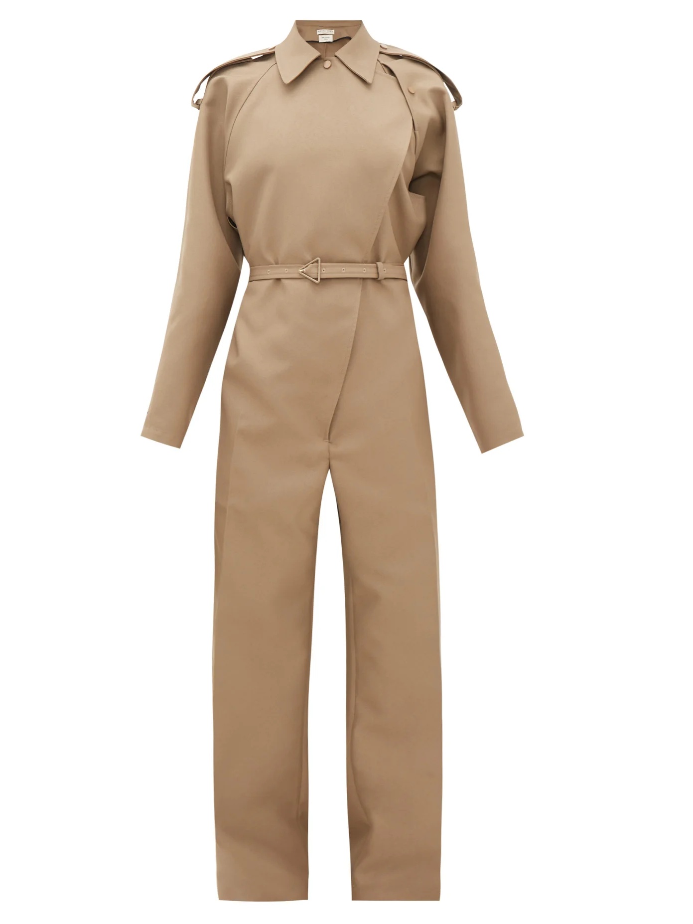 Double-breasted twill jumpsuit - 1