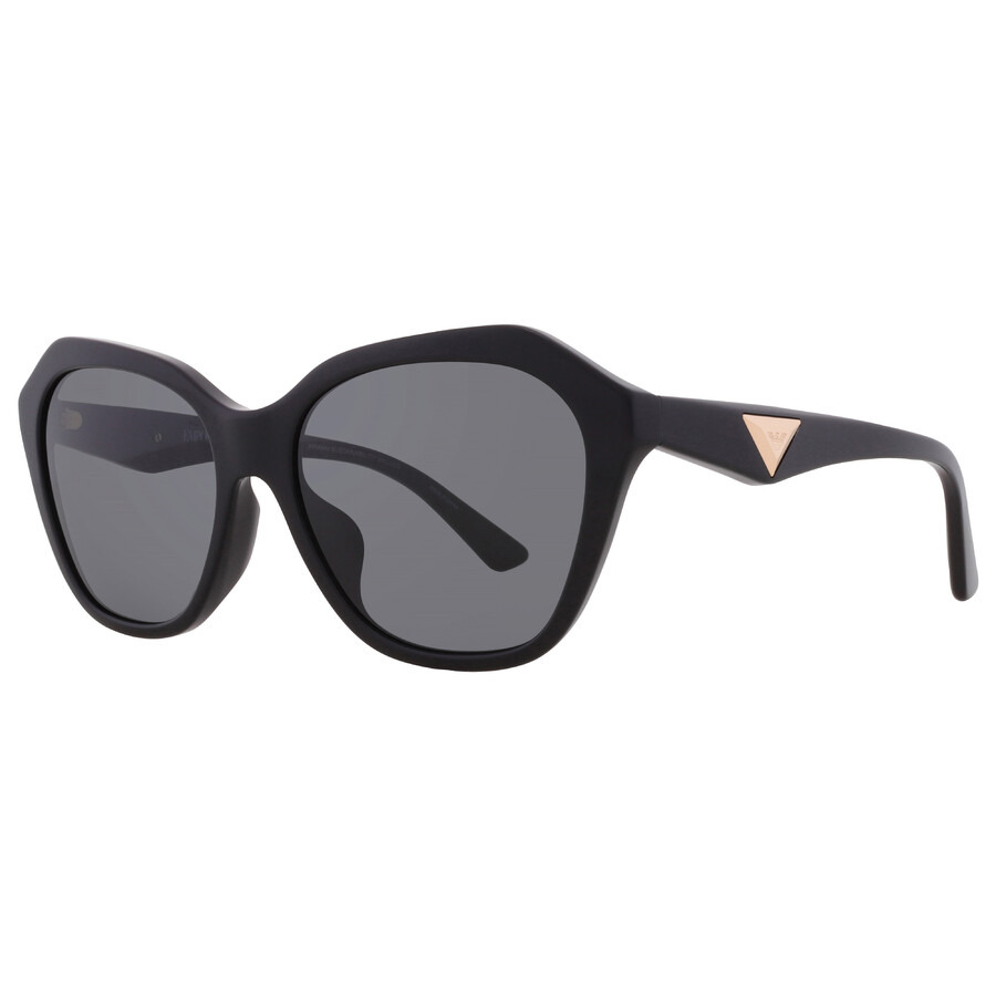 Emporio Armani Dark Grey Irregular Ladies Sunglasses EA4221F 501787 56 - 2