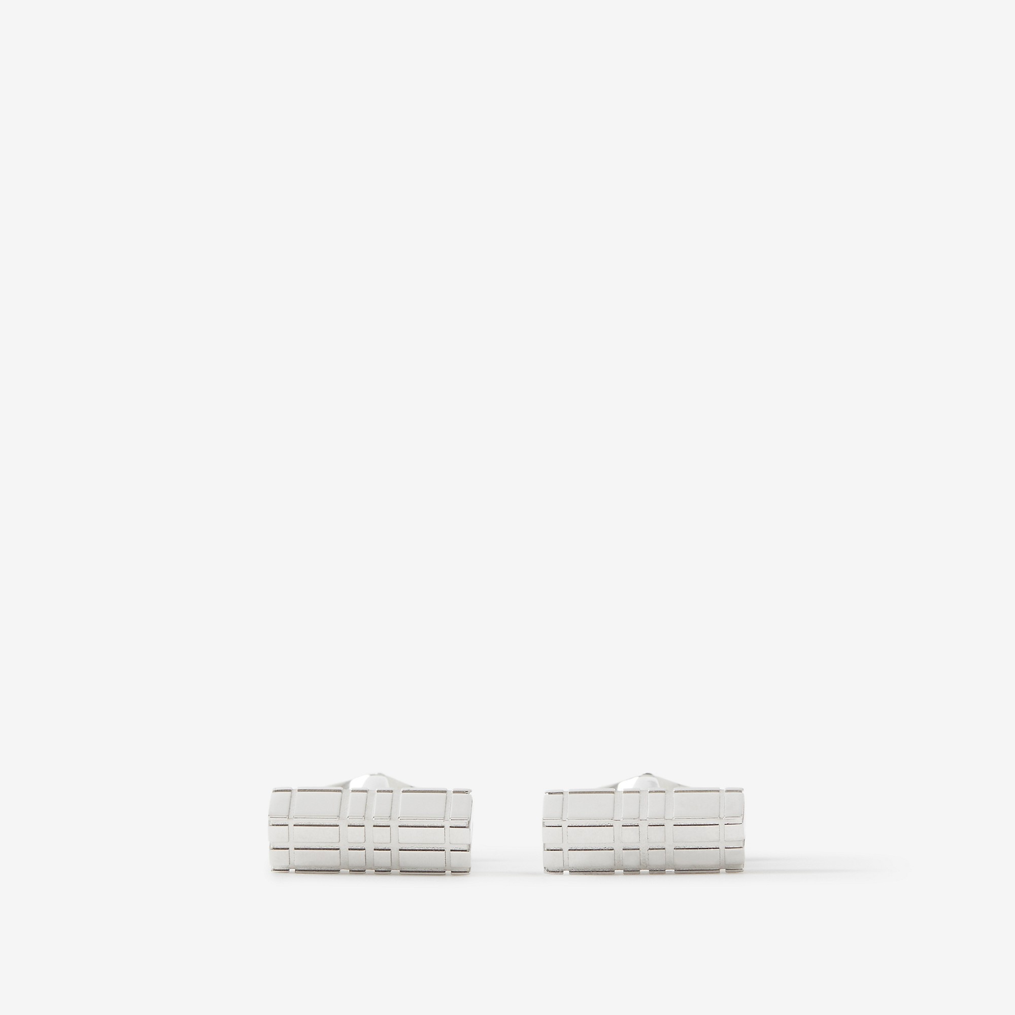 Check Engraved Palladium-plated Cufflinks - 1