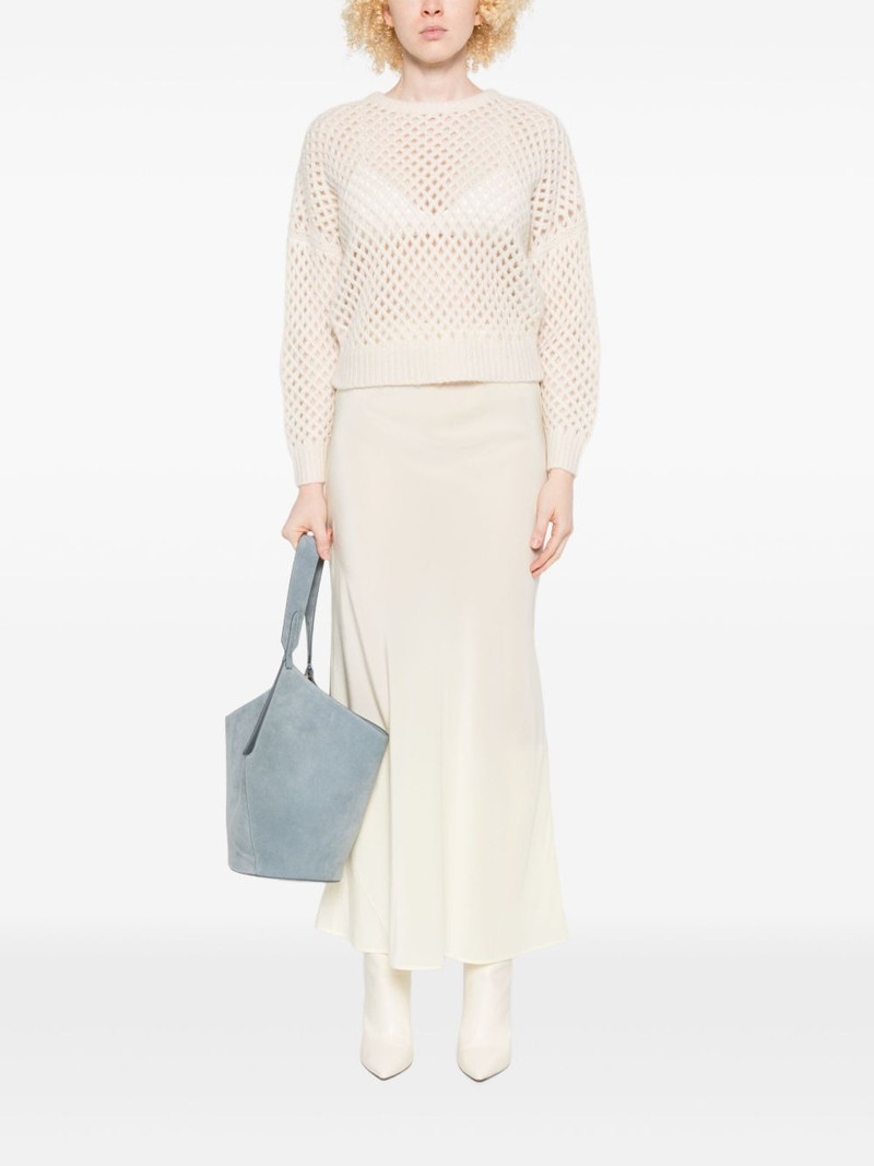 Max Mara open-knit long-sleeve sweater outlook