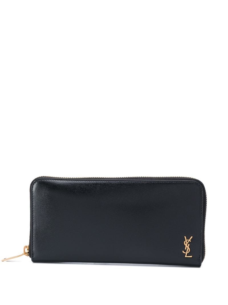 TINY CASSANDRE continental wallet in CROCODILE-EMBOSSED matte leather, Saint  Laurent