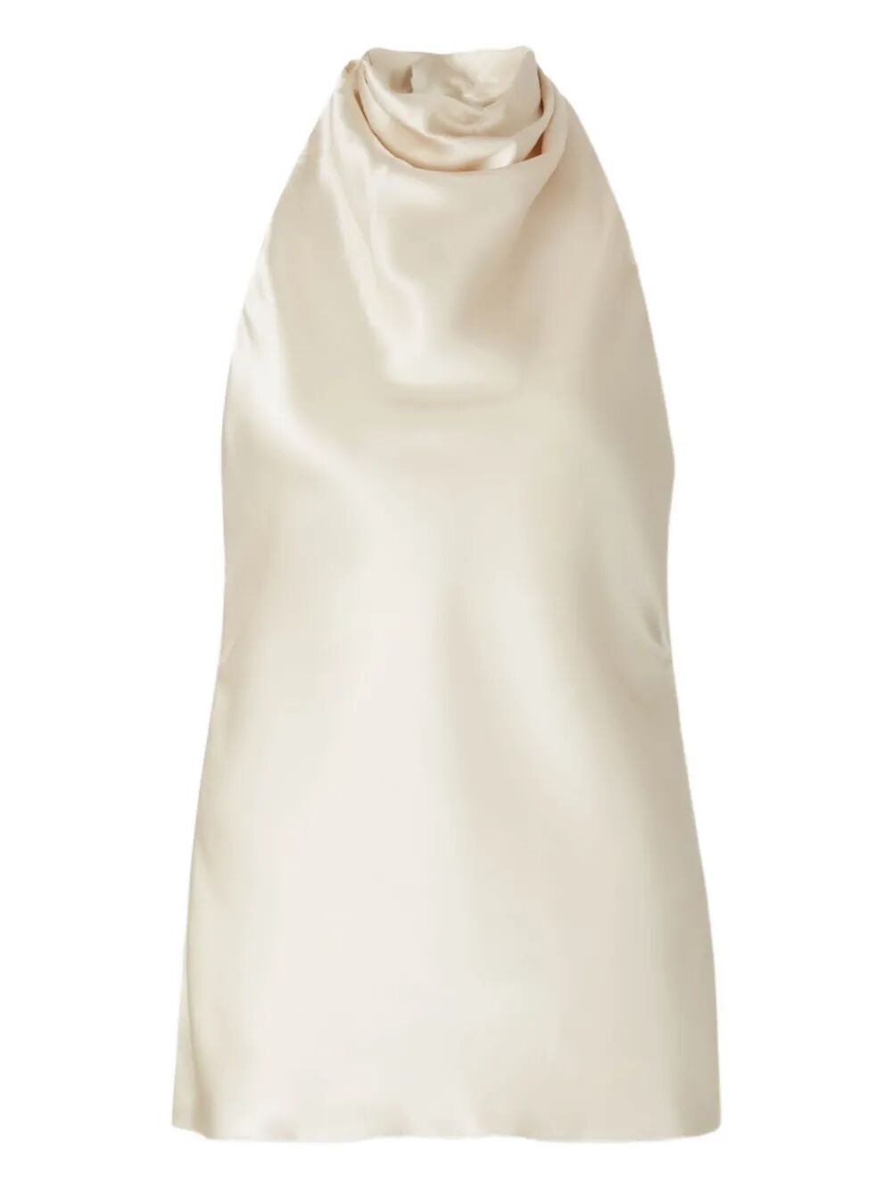 Balmain Women Halterneck Crepe Satin Top - 4