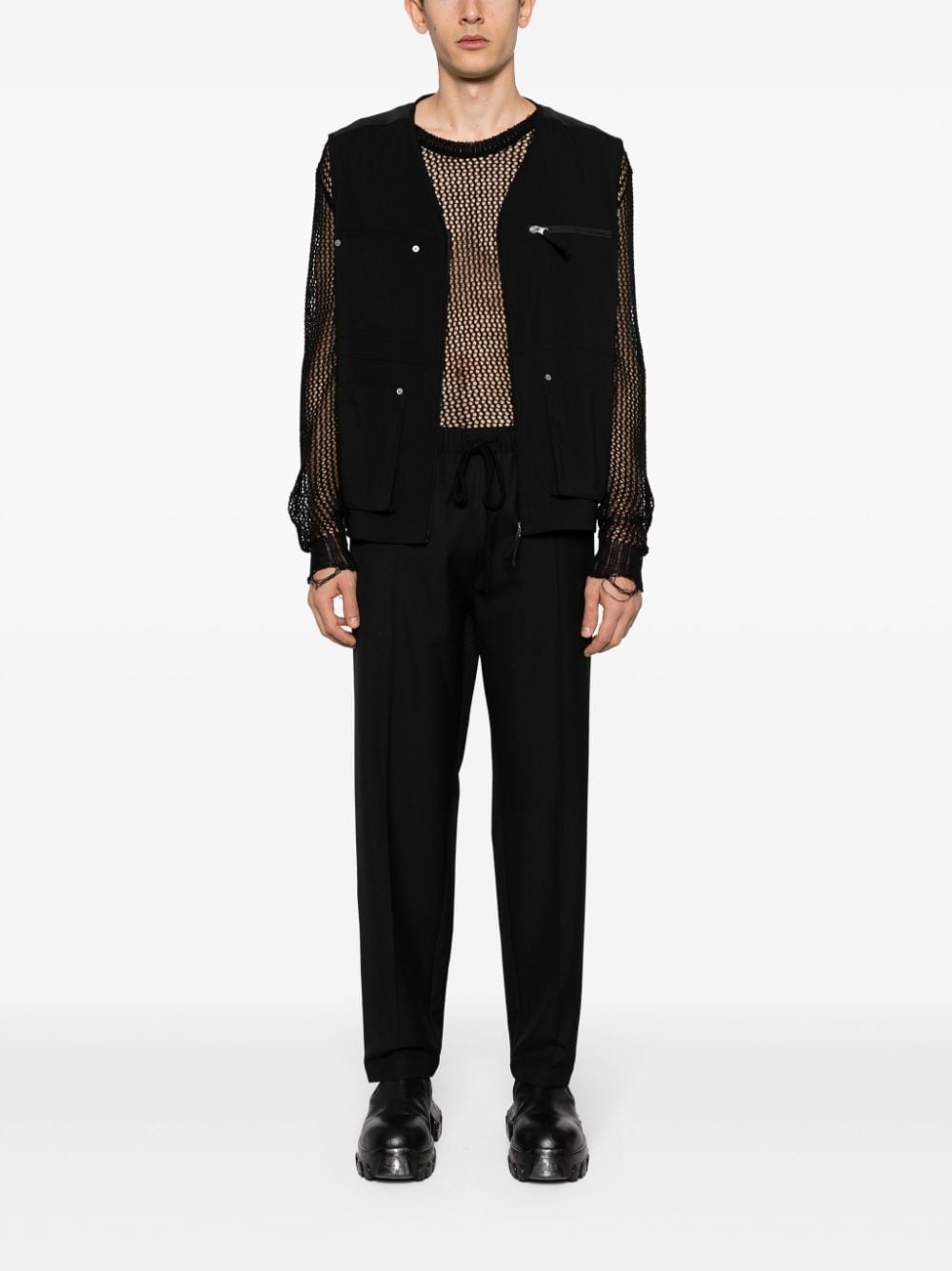 tapered-leg drawstring trousers - 2